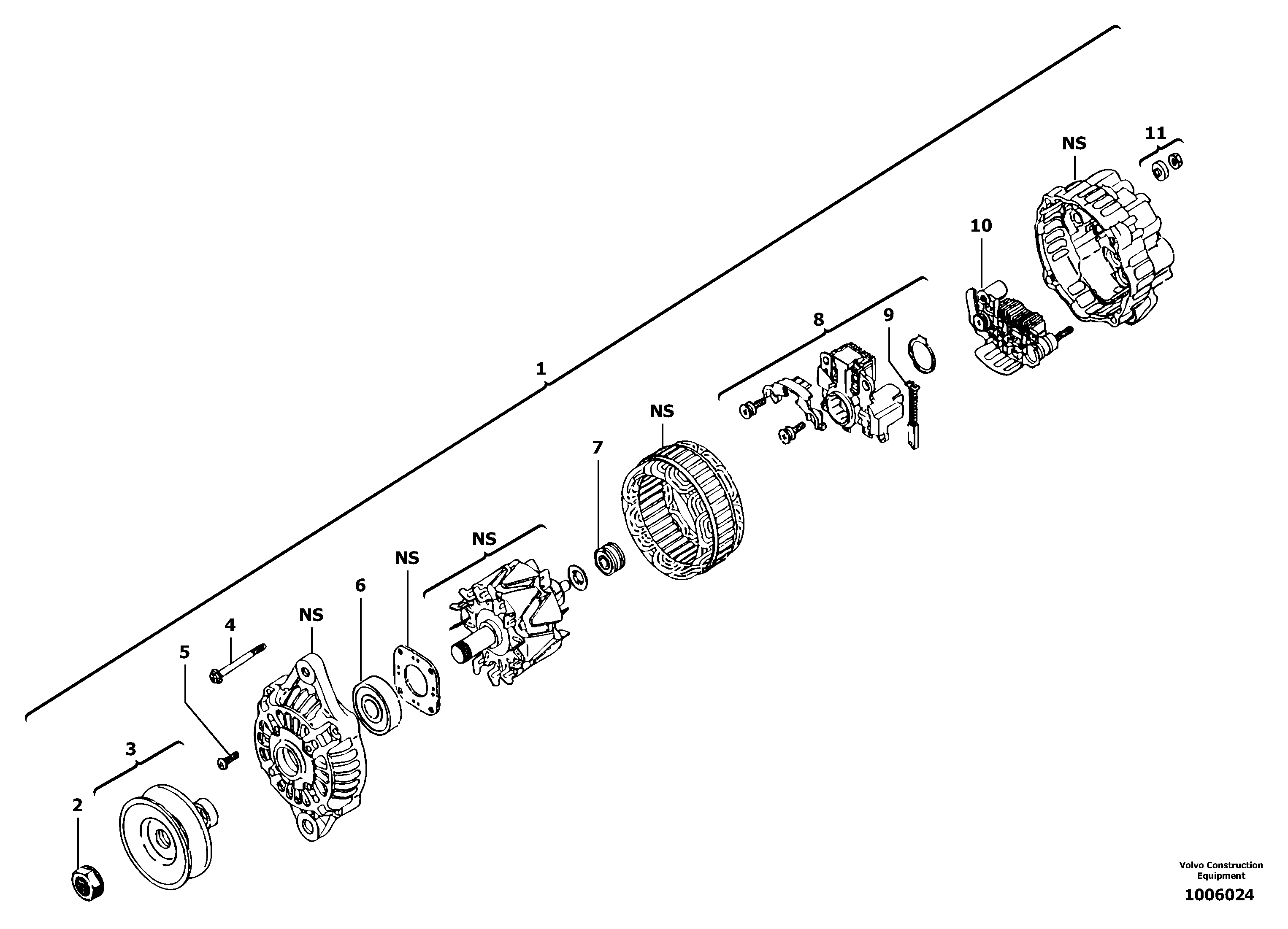 Alternator  12V - 40A — volvo parts diagram