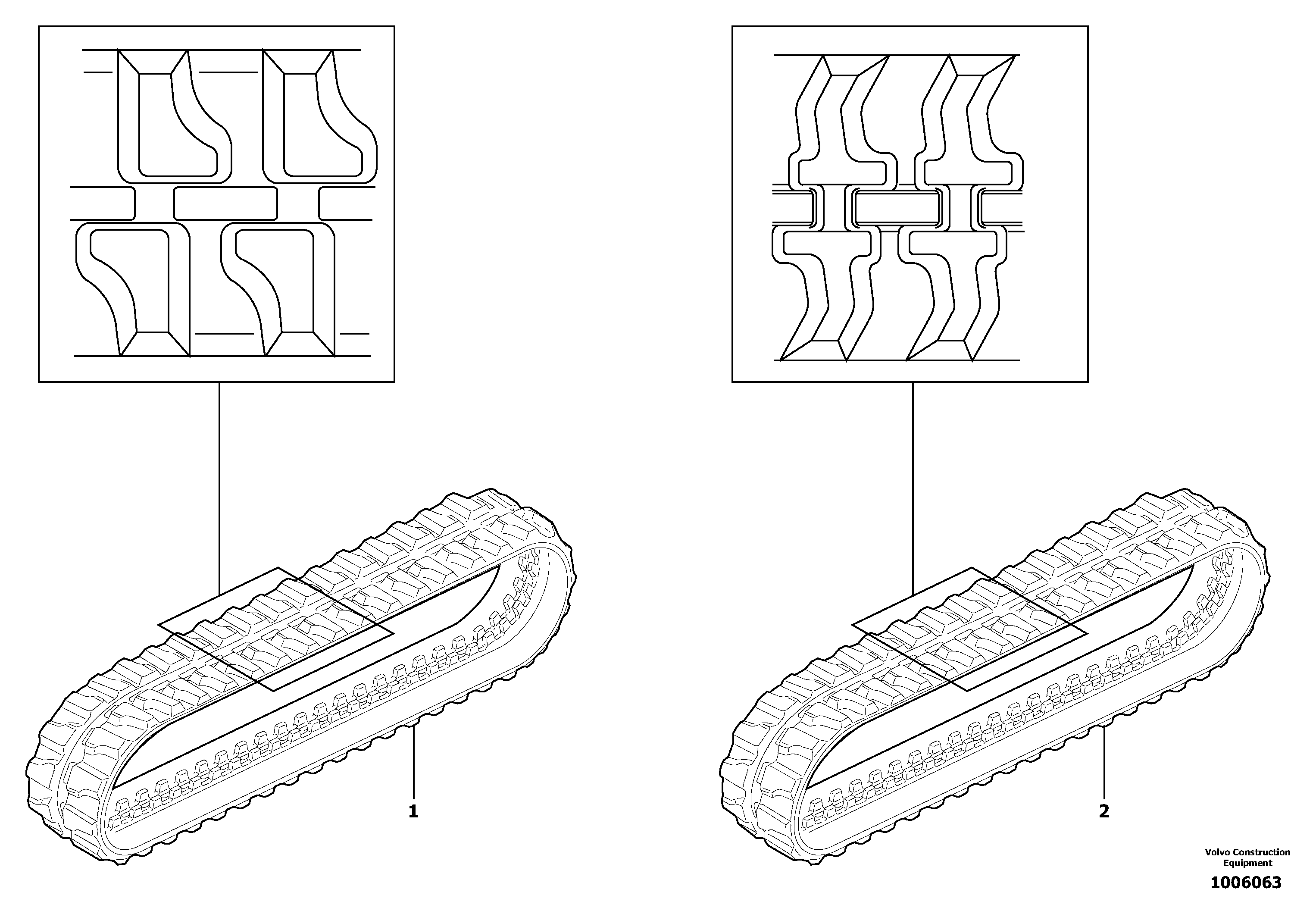 Rubber tracks — volvo parts diagram