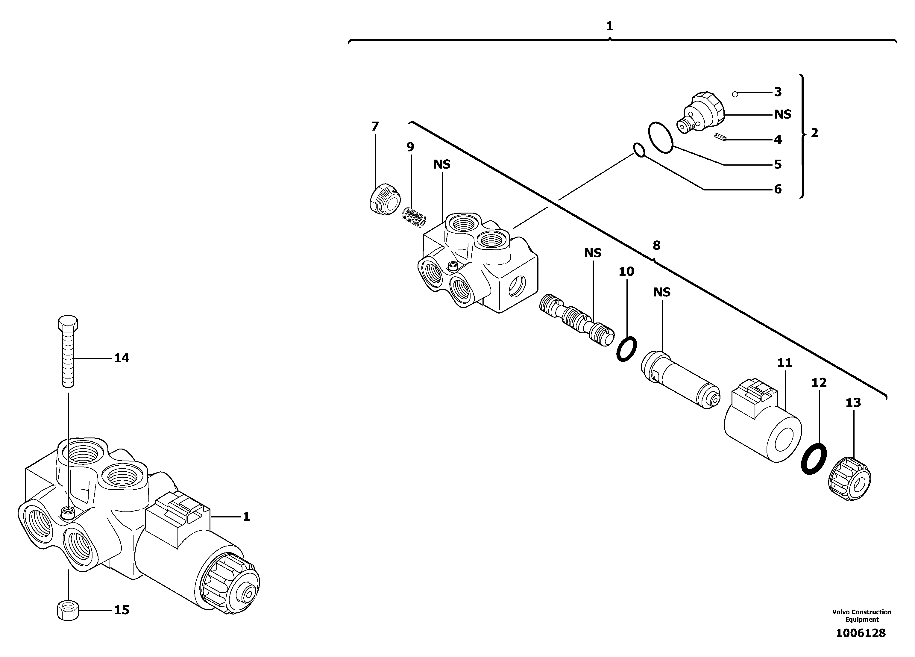 Slewing-offset selector switch — volvo parts diagram