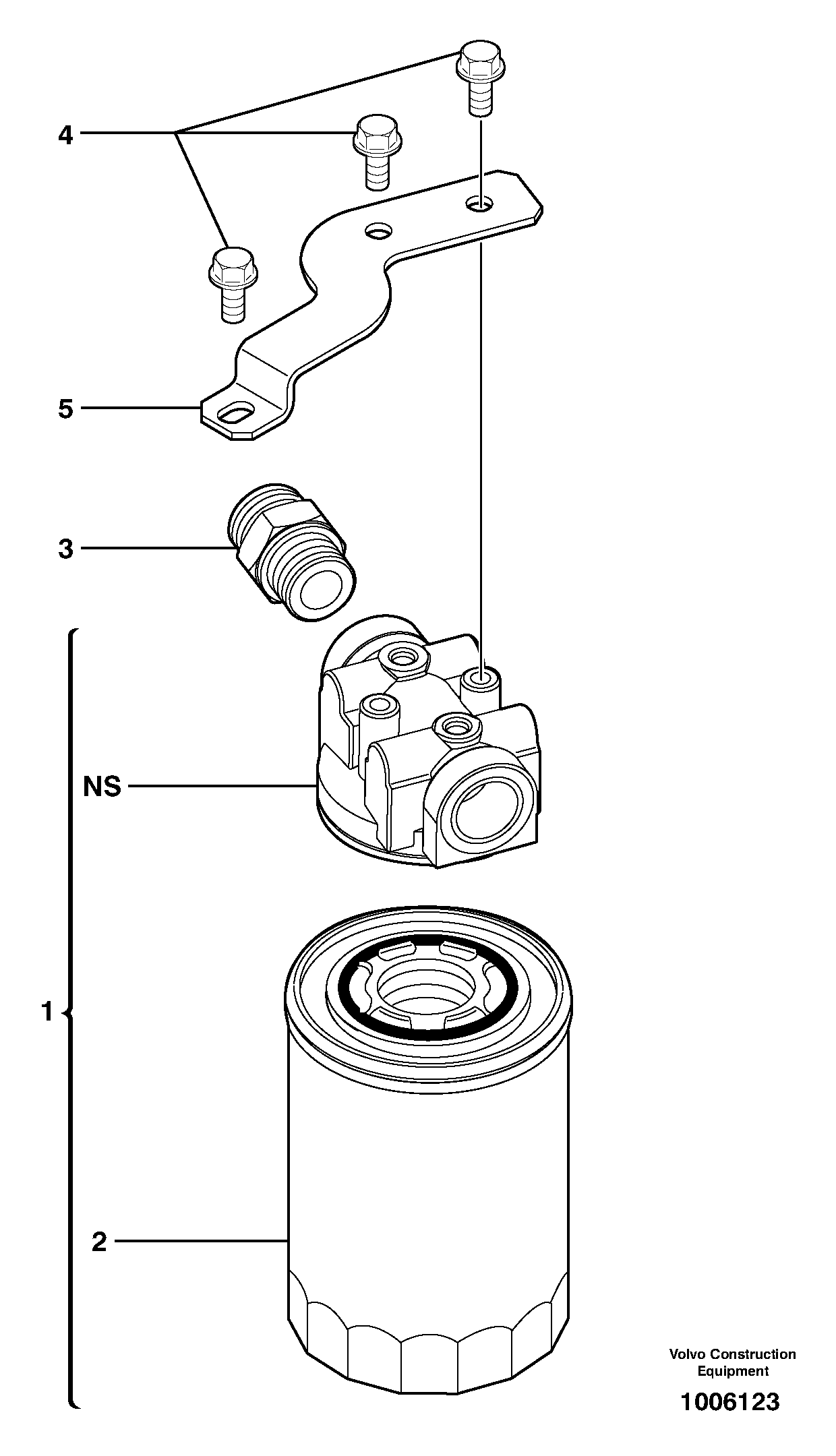 Hydraulic oil filter — volvo parts diagram