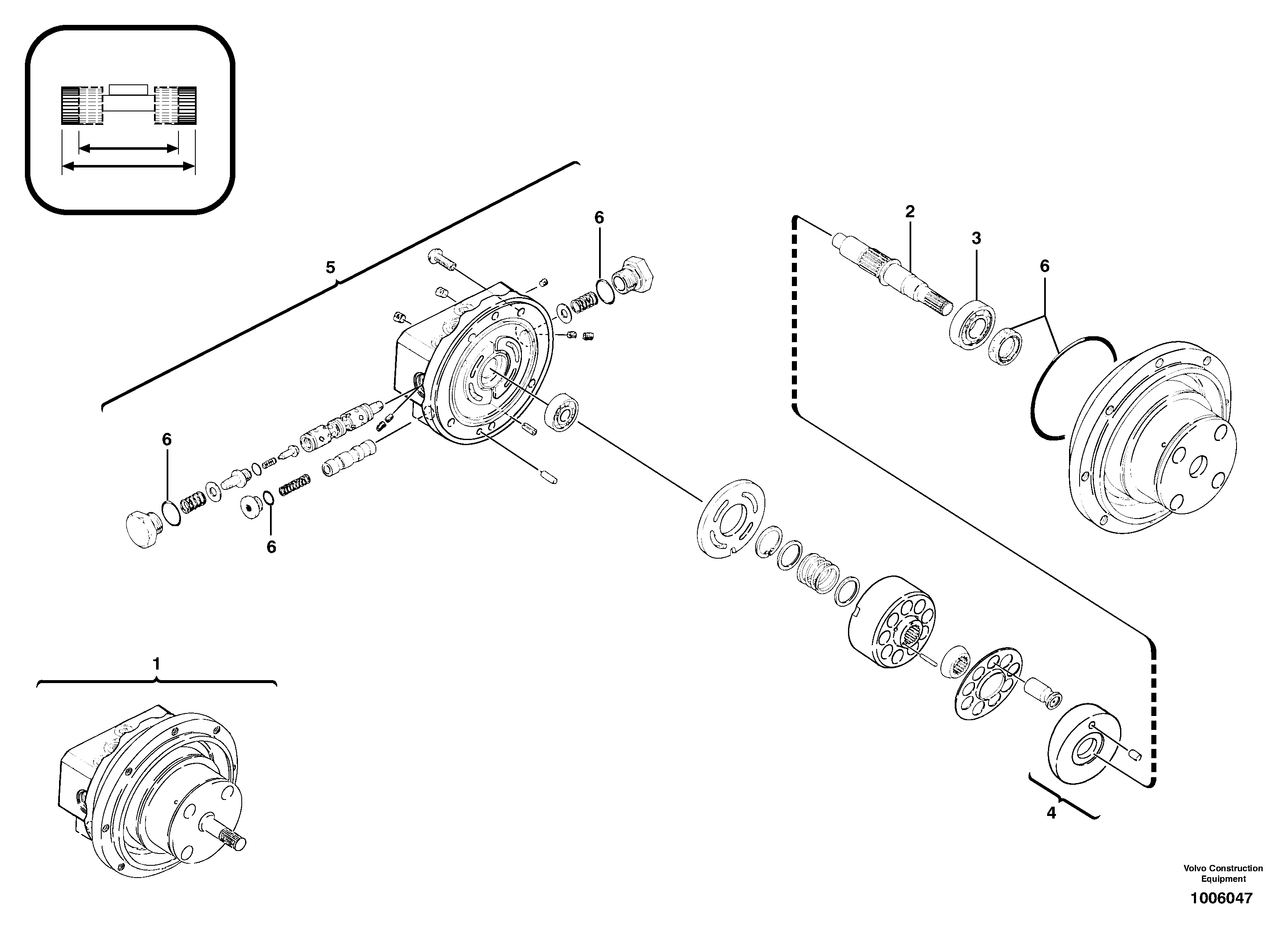 Hydraulic travelling motor — volvo parts diagram