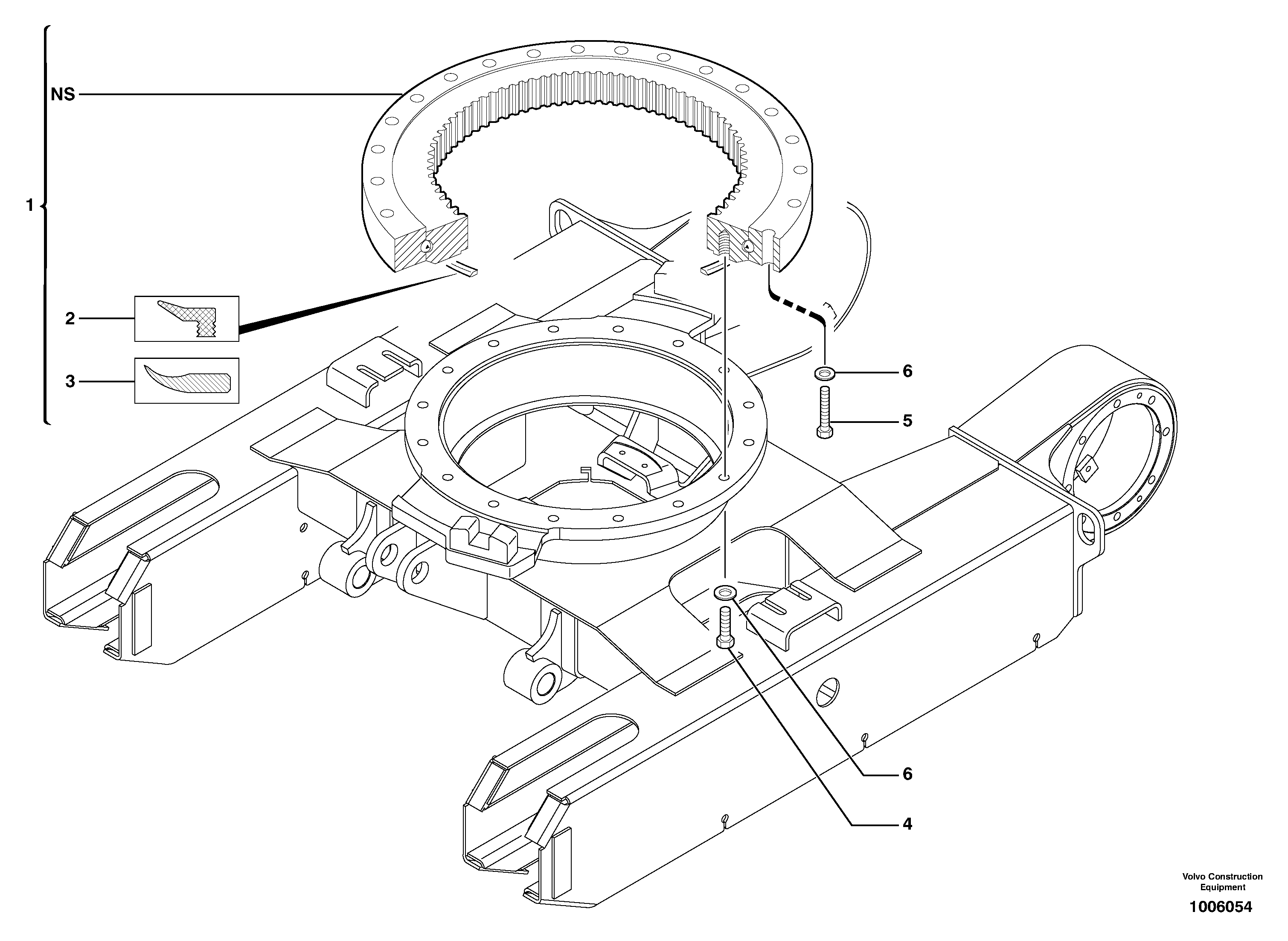 Slewing ring — volvo parts diagram