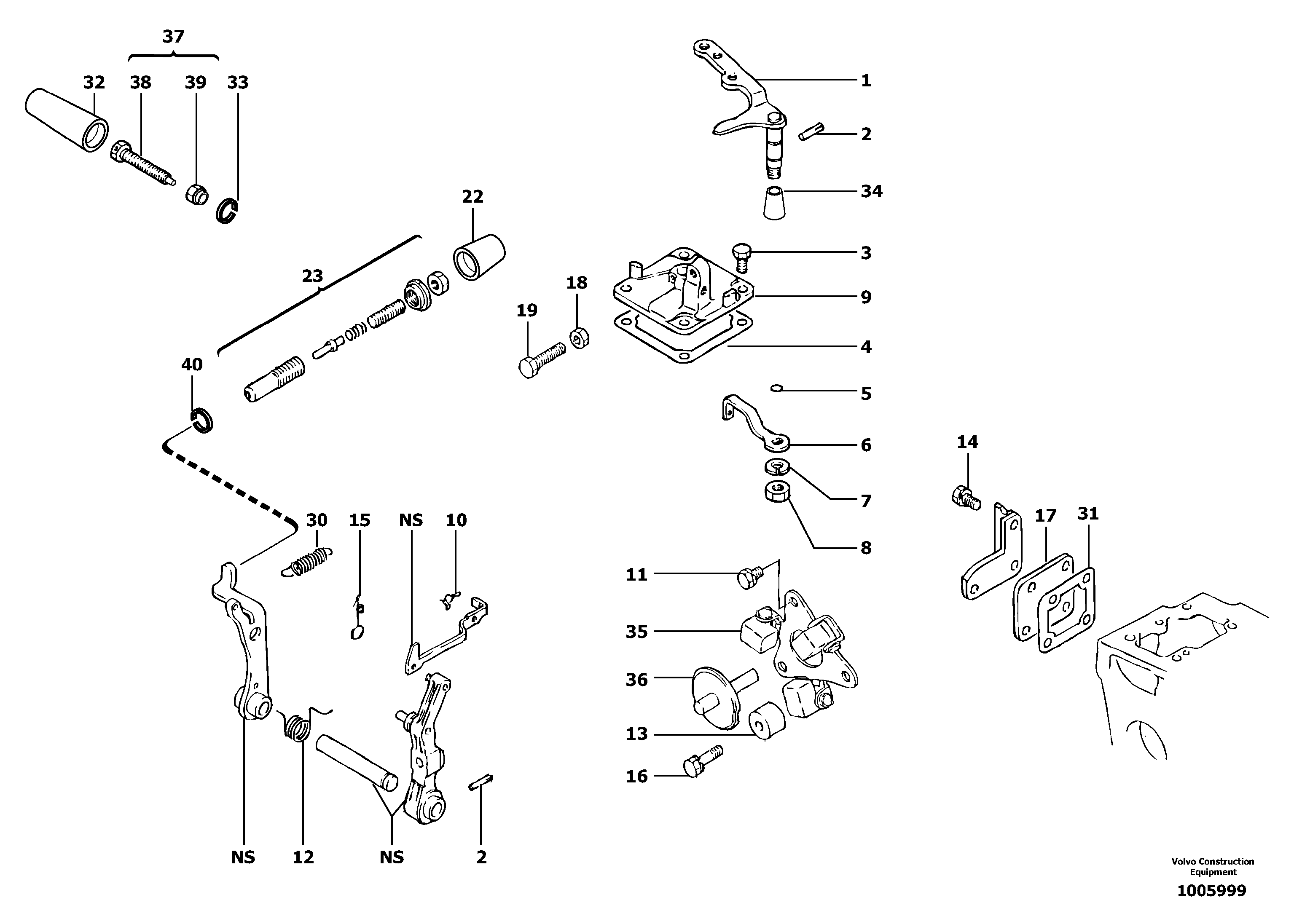 Engine injection pump control  L3E-W265ESB — volvo parts diagram