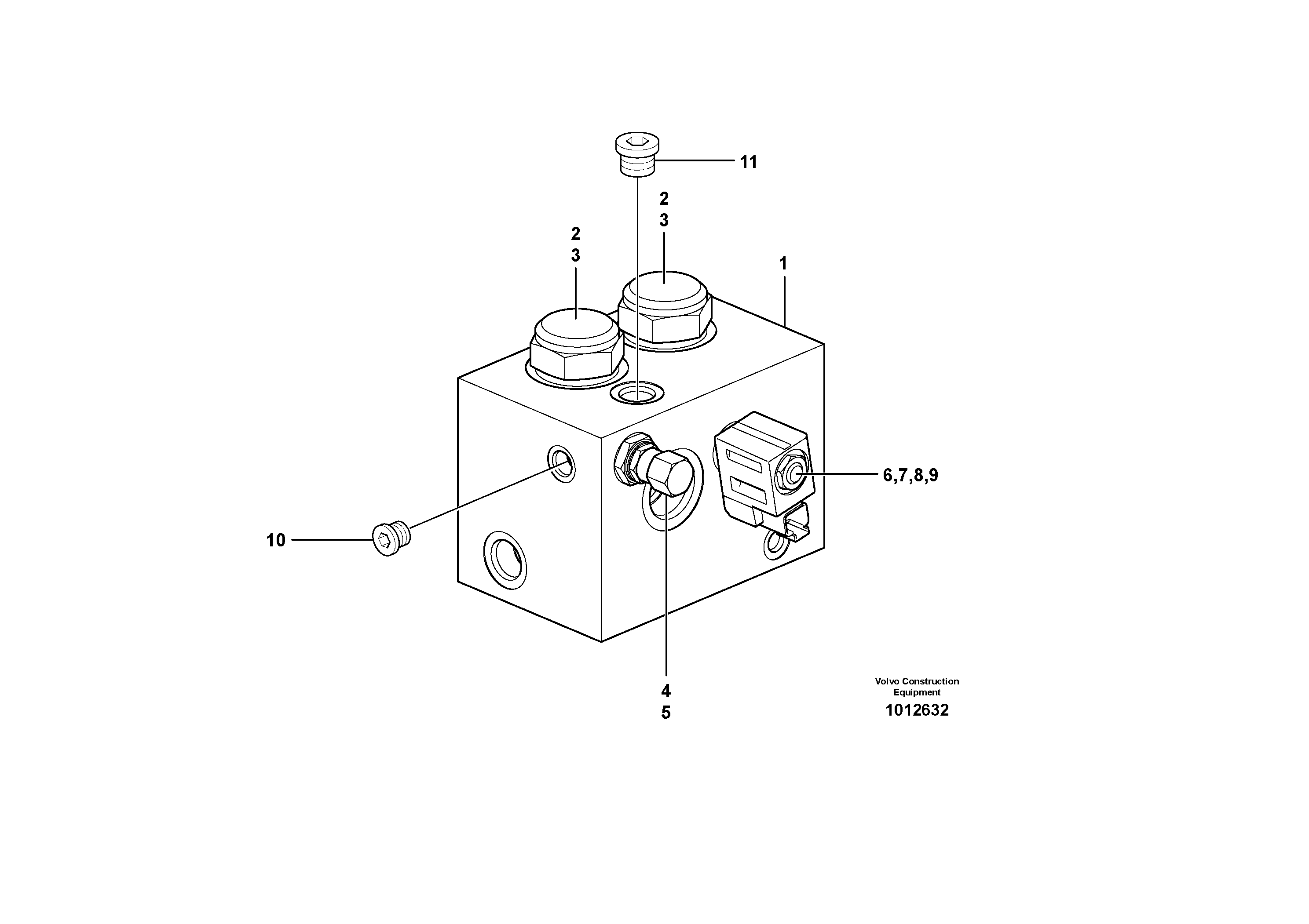 High flow valve  11840227, 11840228, 11840307, 11840308 — volvo parts diagram
