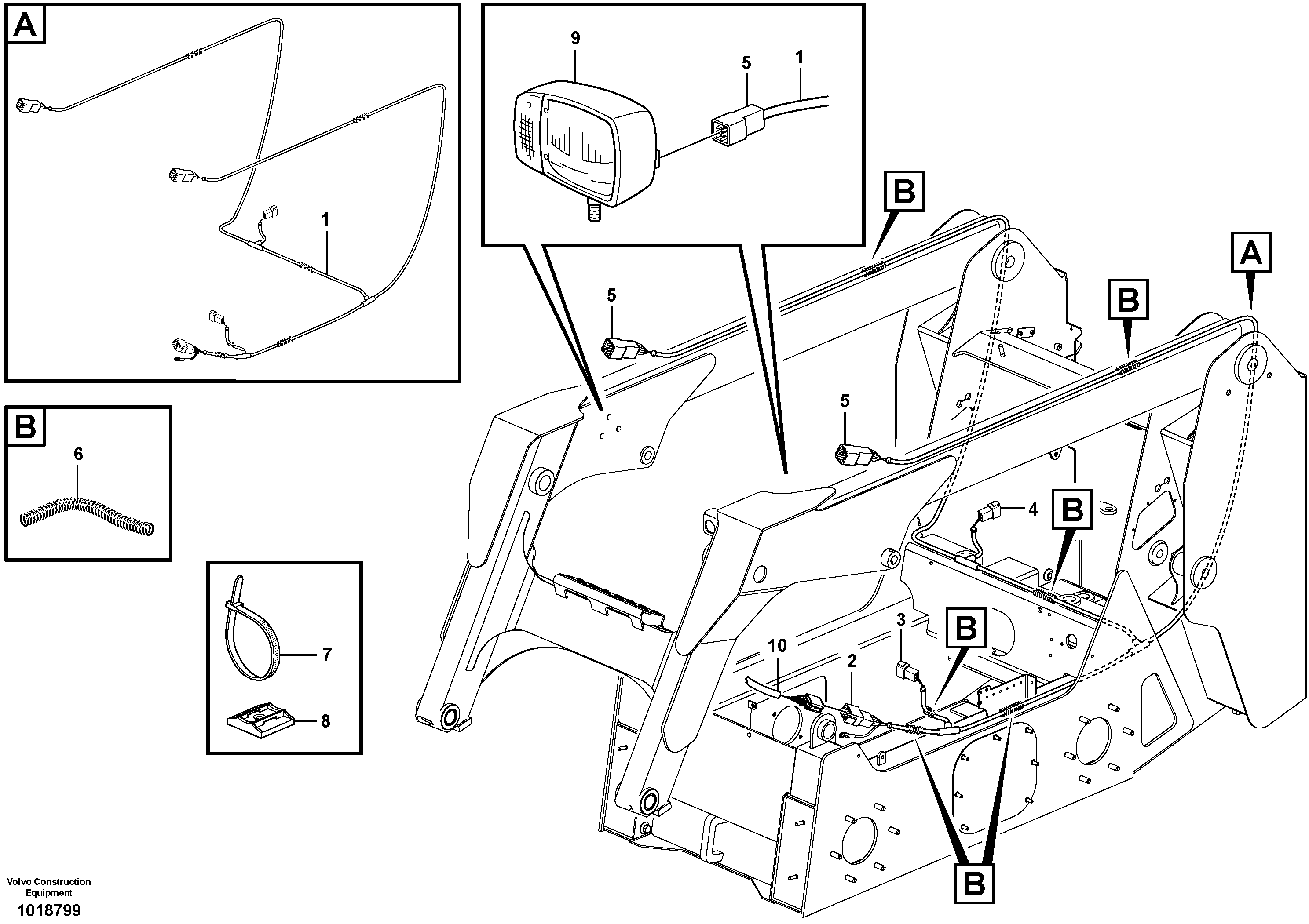 Cabel harness, lighting  11840330, 11840332, 11840334, 11840336 — volvo parts diagram