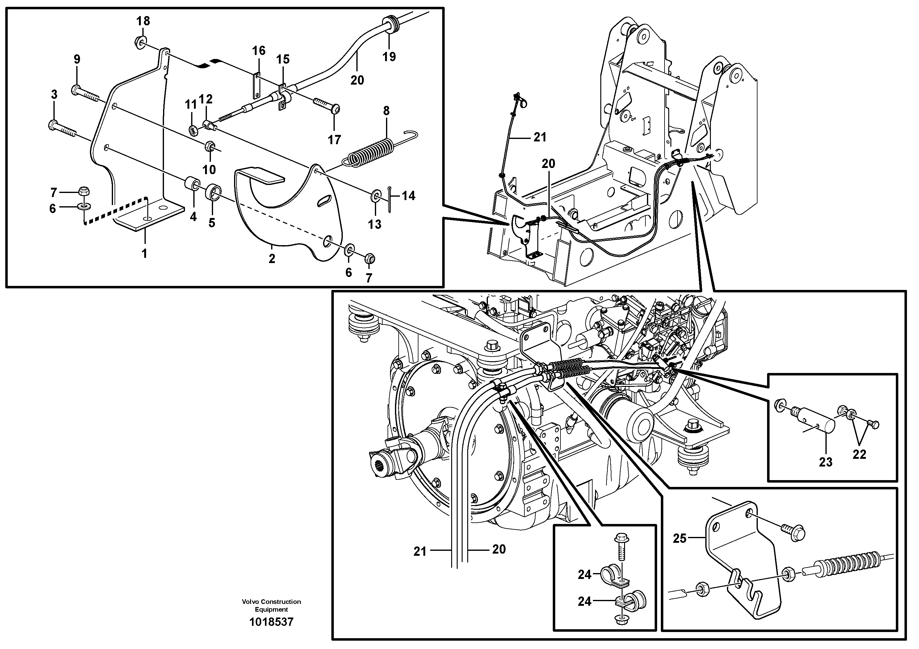 Throttle control 11840299, 11840301 — volvo parts diagram
