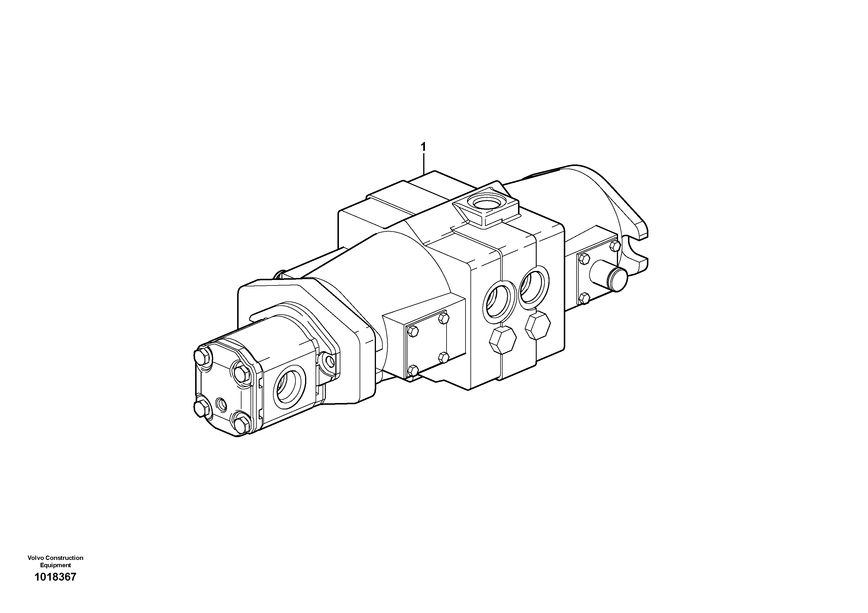 Hydraulic pump 11840227, 11840228, 11840250, 11840251 — volvo parts diagram