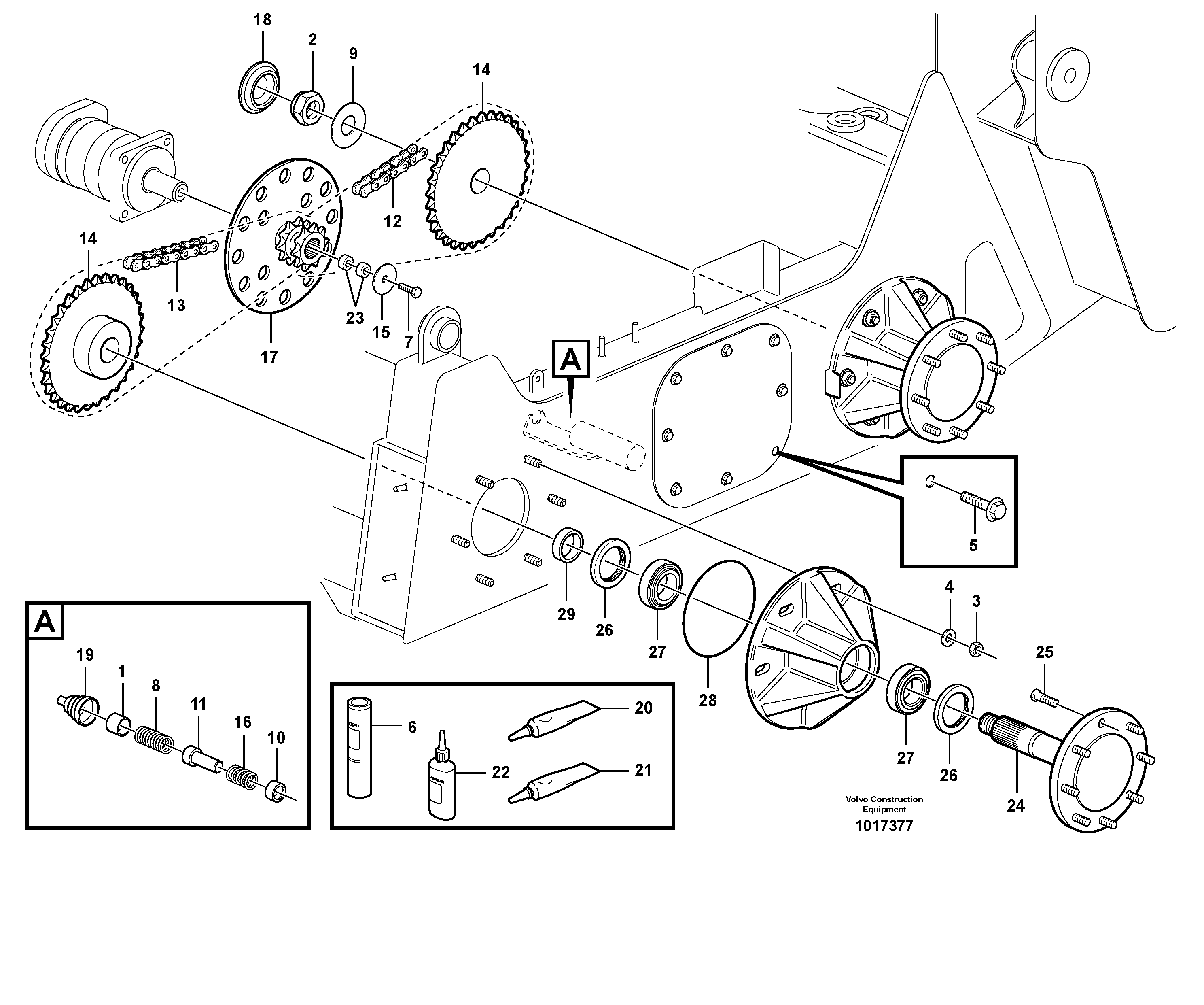 Drivetrain components — volvo parts diagram