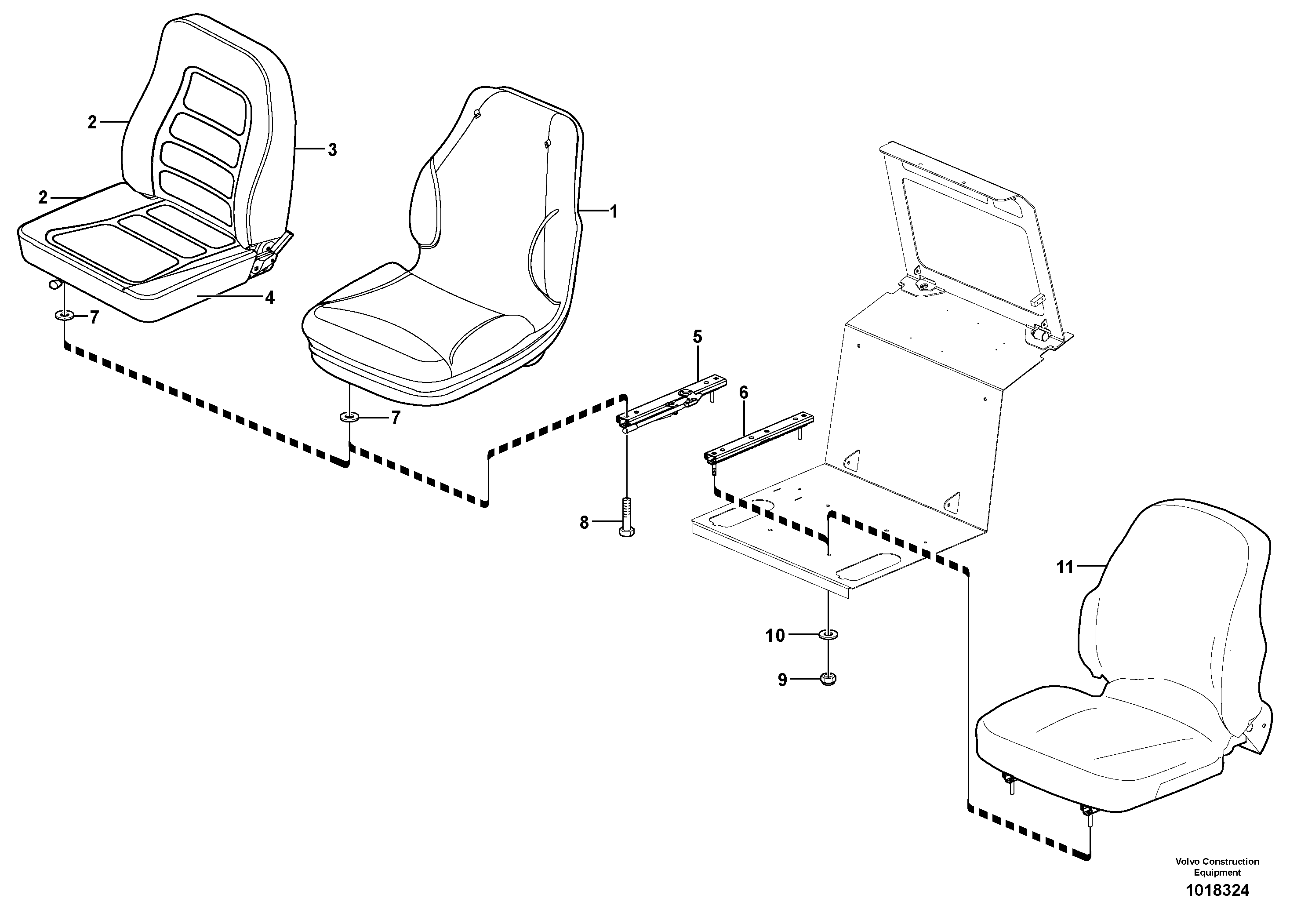Operator's seat — volvo parts diagram