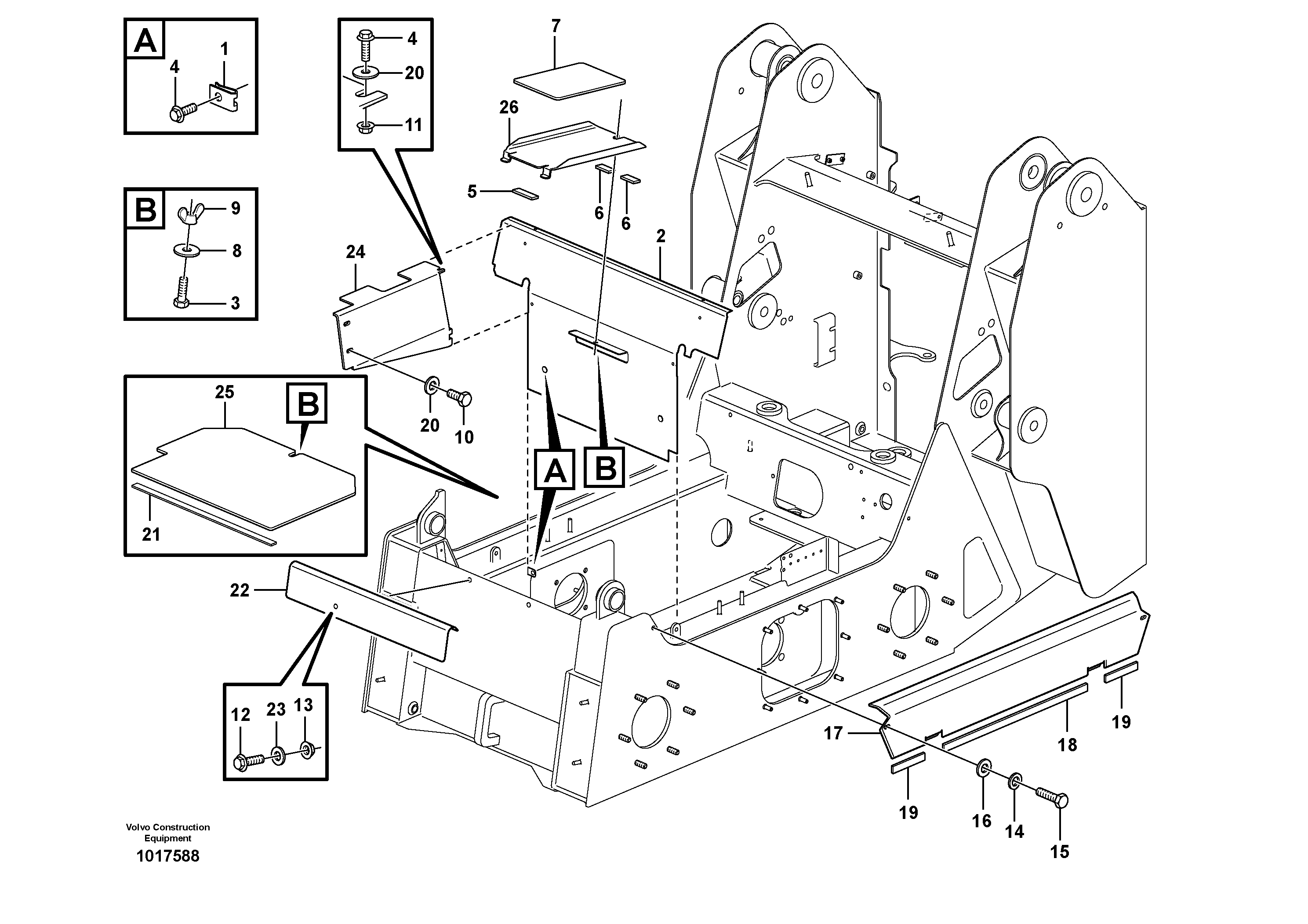 Protecting plates — volvo parts diagram