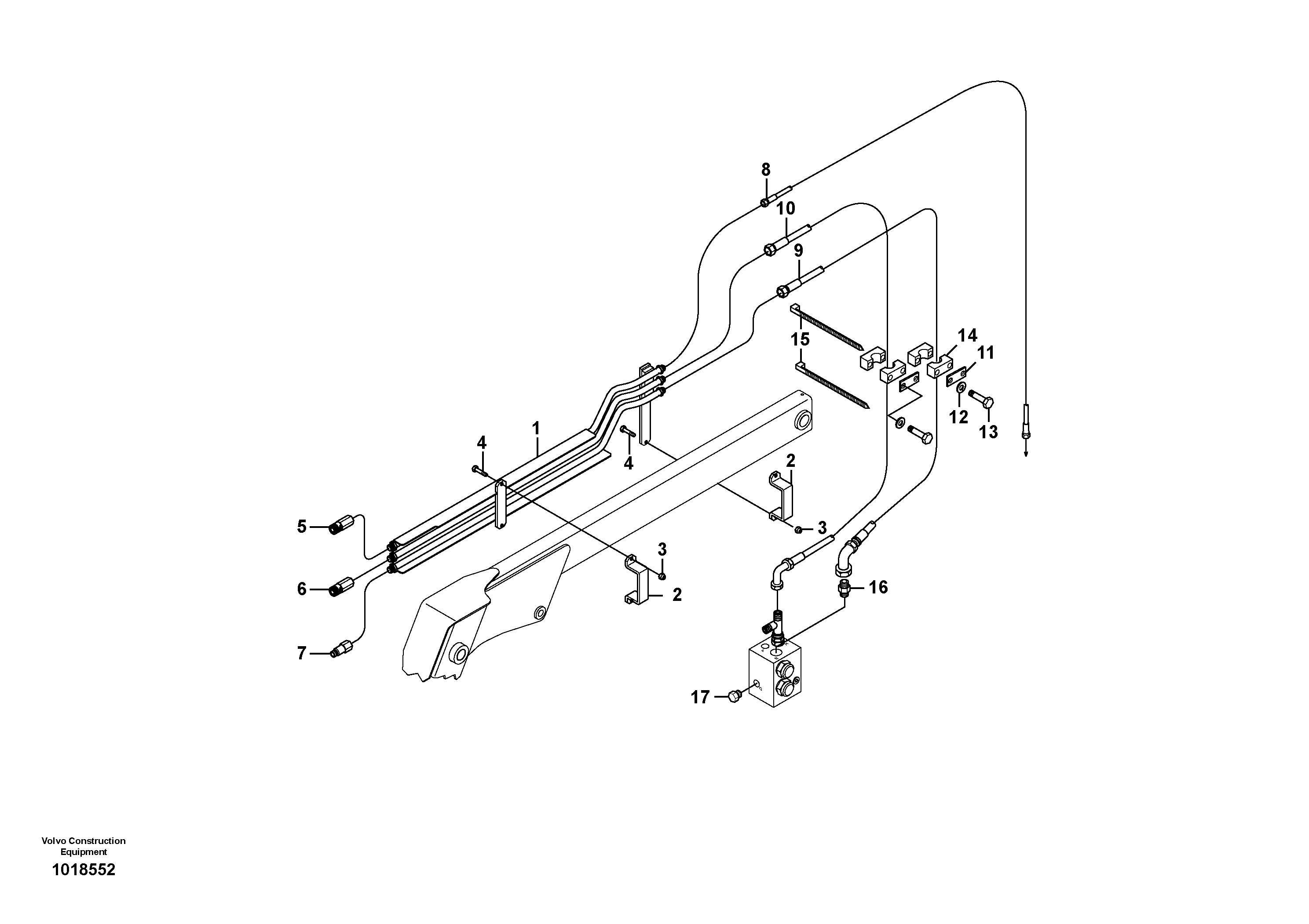 High flow hydraulic circuit — volvo parts diagram