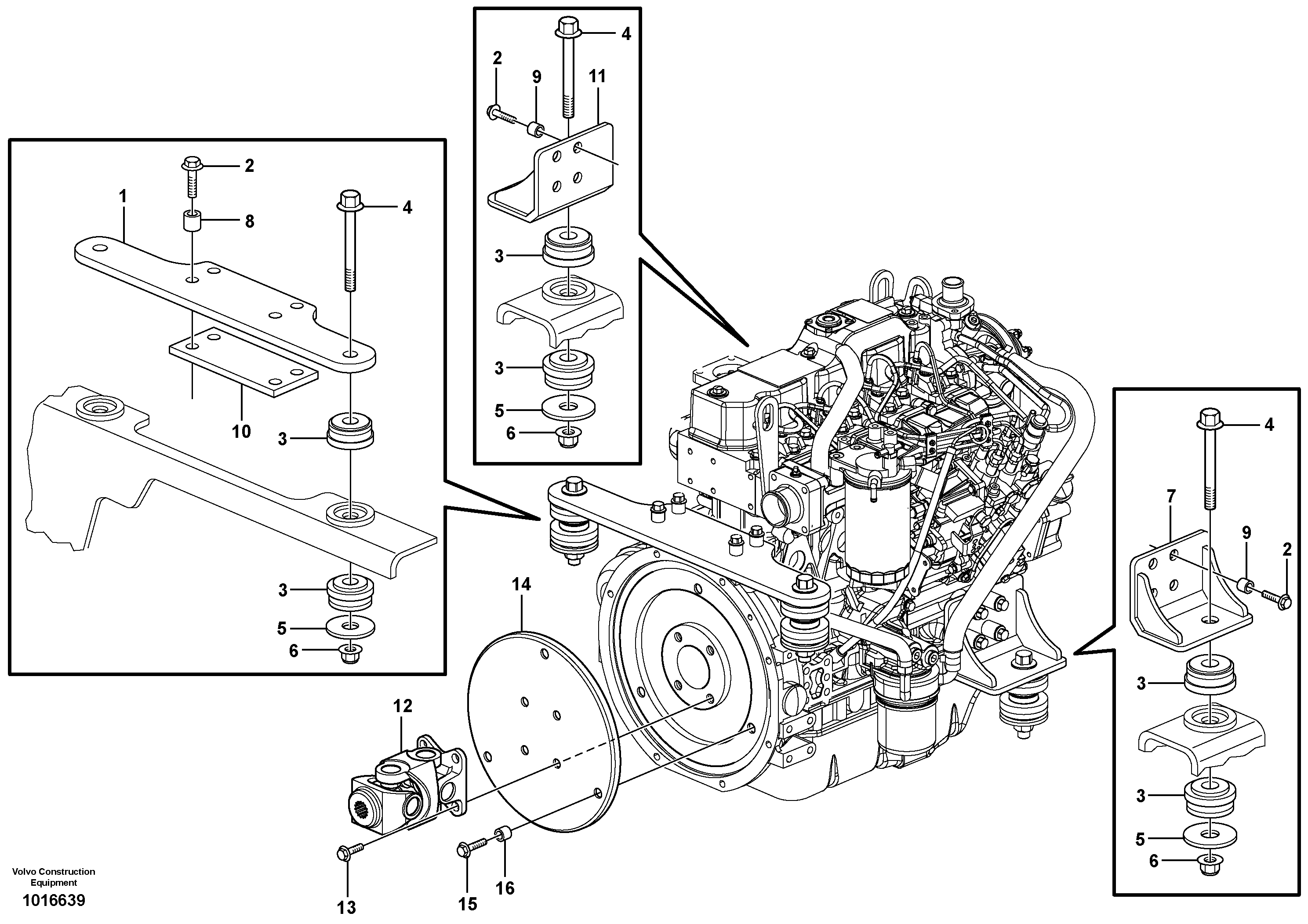 Engine mounting — volvo parts diagram