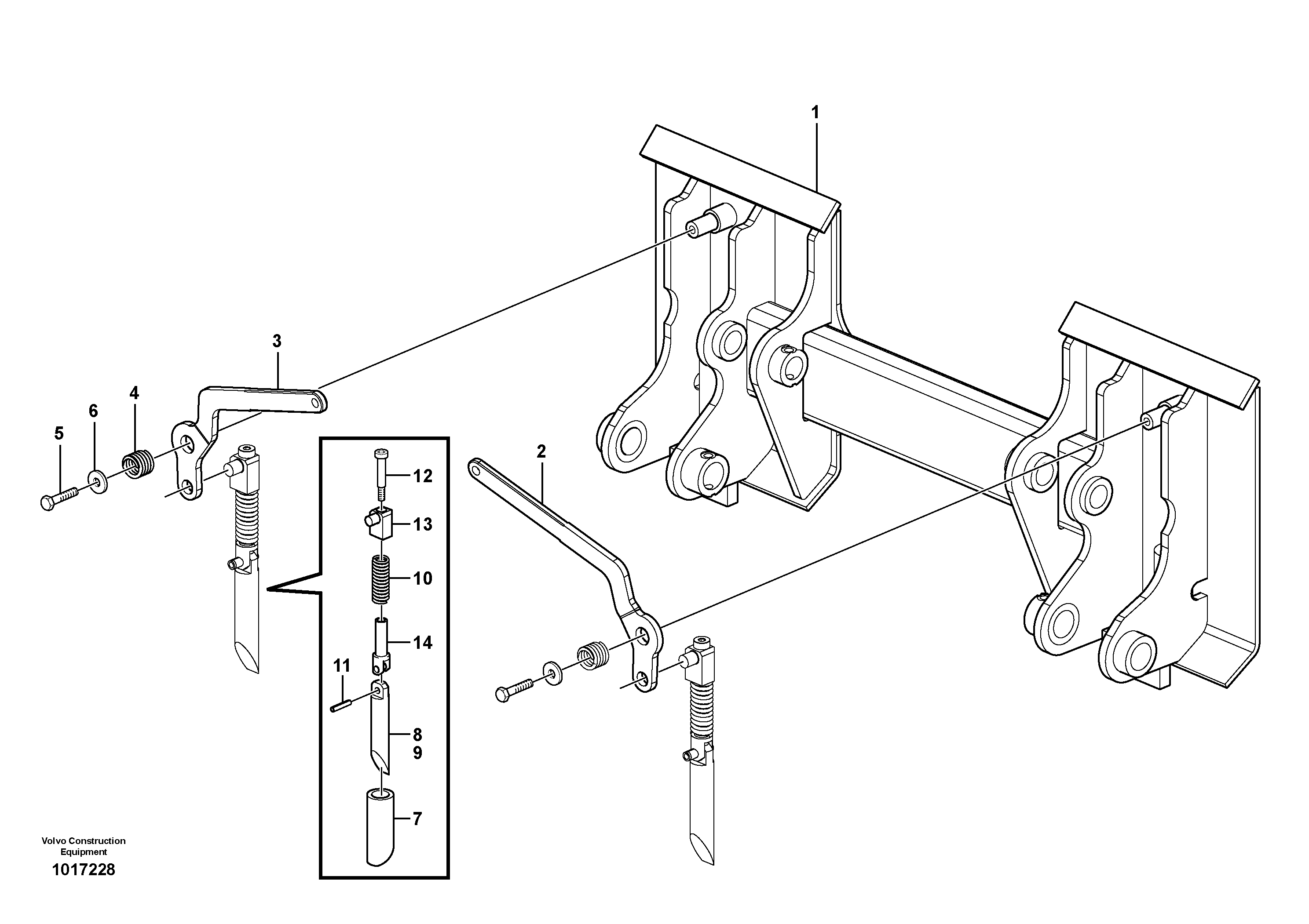 Quick attachment — volvo parts diagram