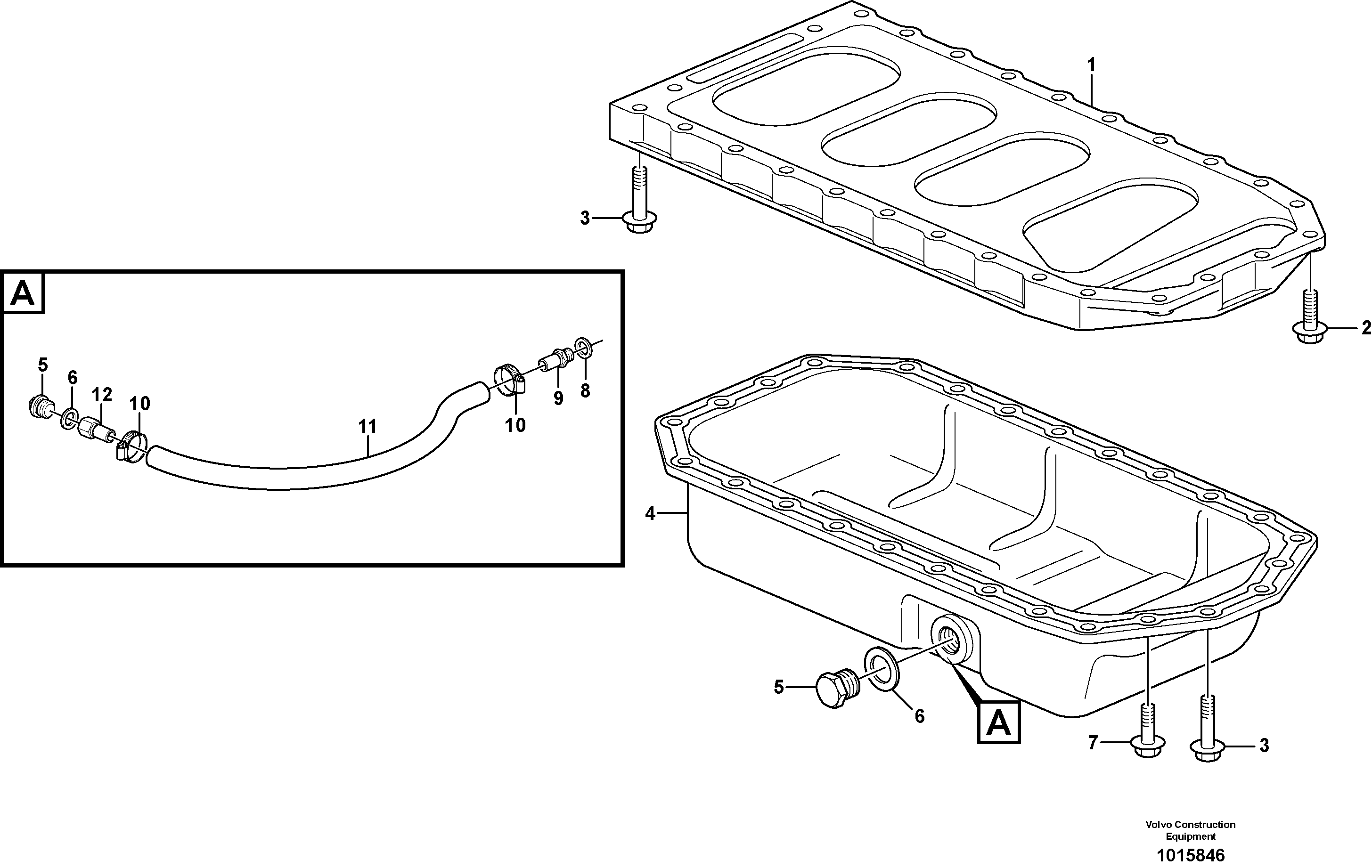 Oil sump — volvo parts diagram