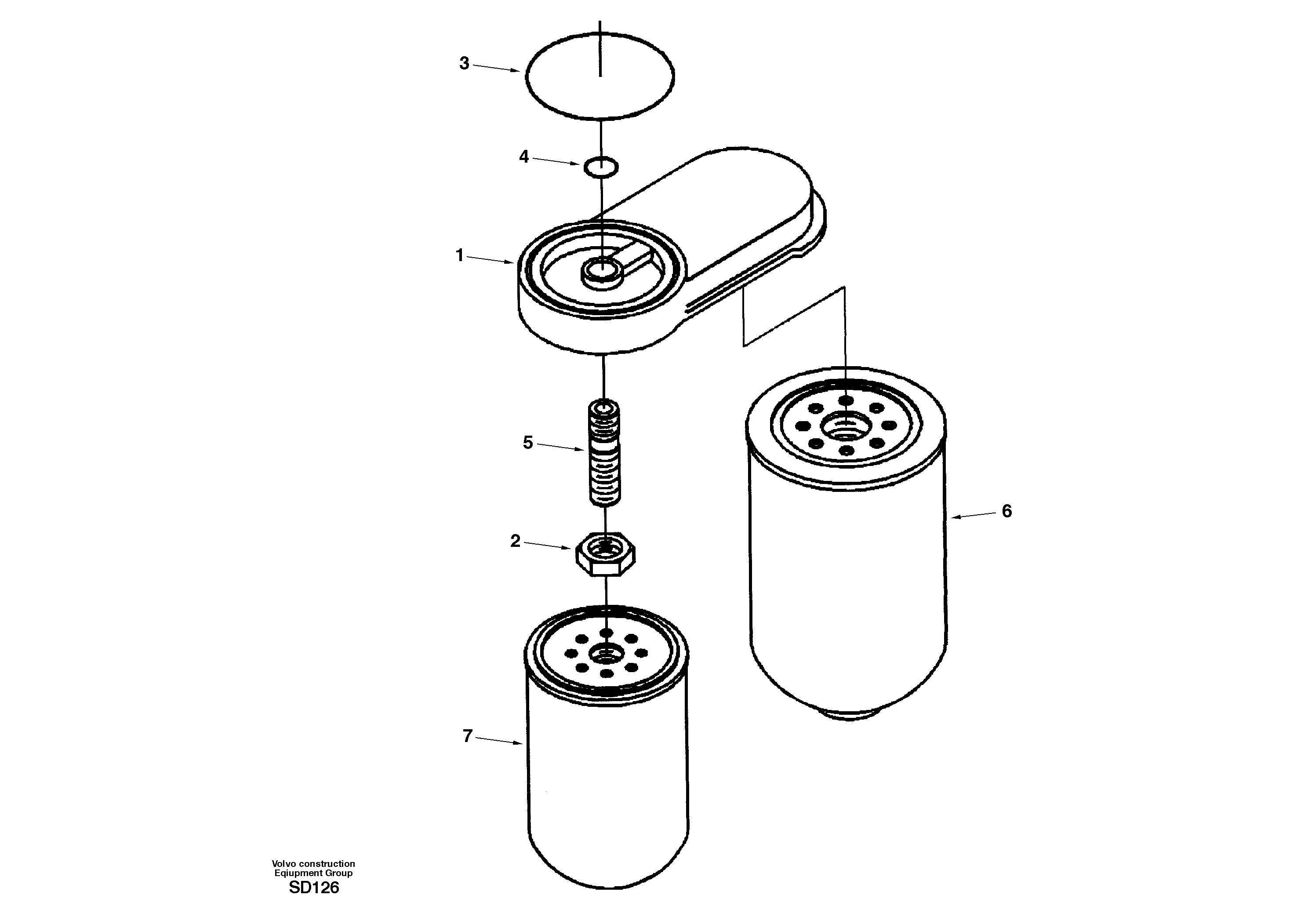 Fuel filter — volvo parts diagram