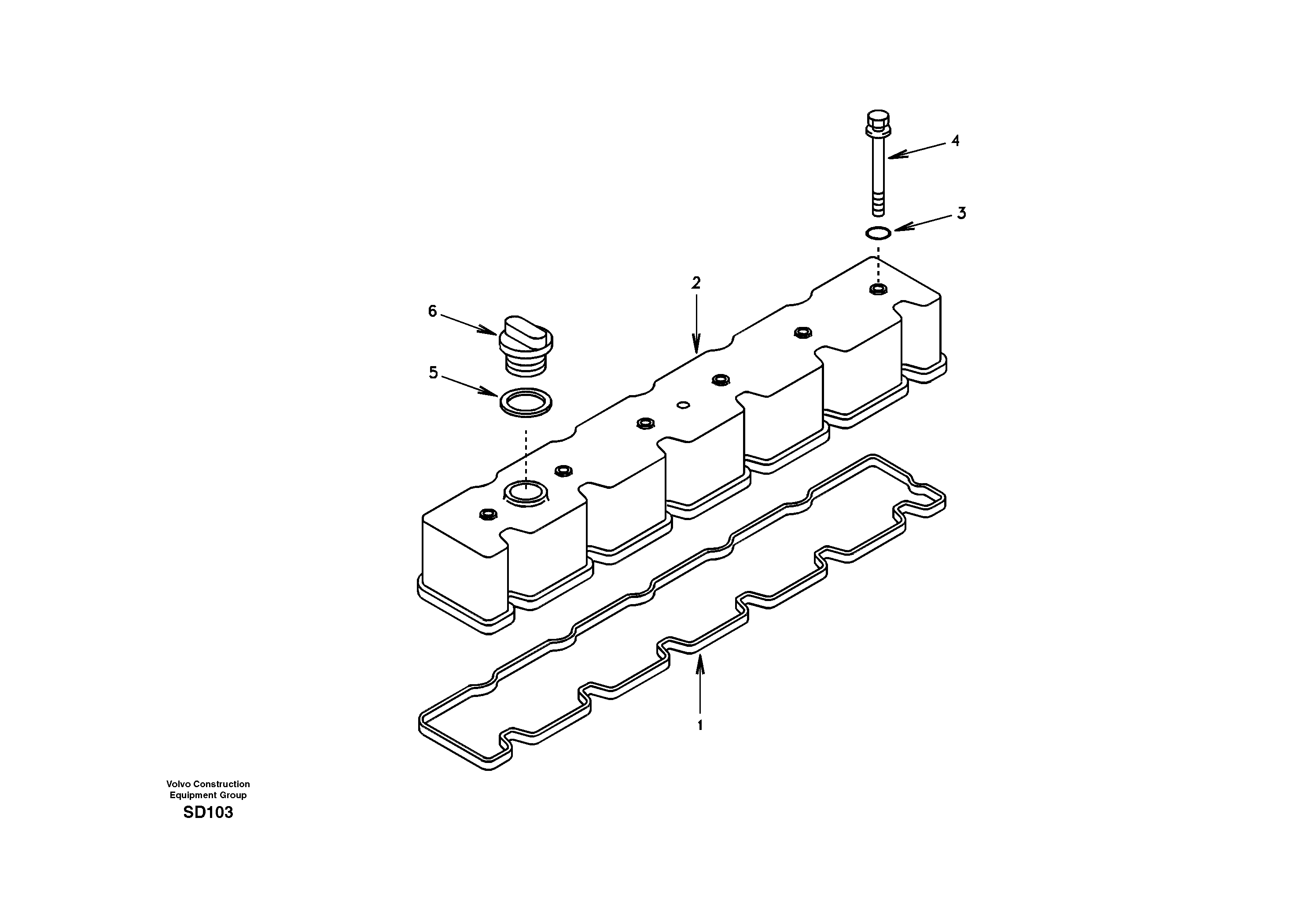 Valve cover — volvo parts diagram