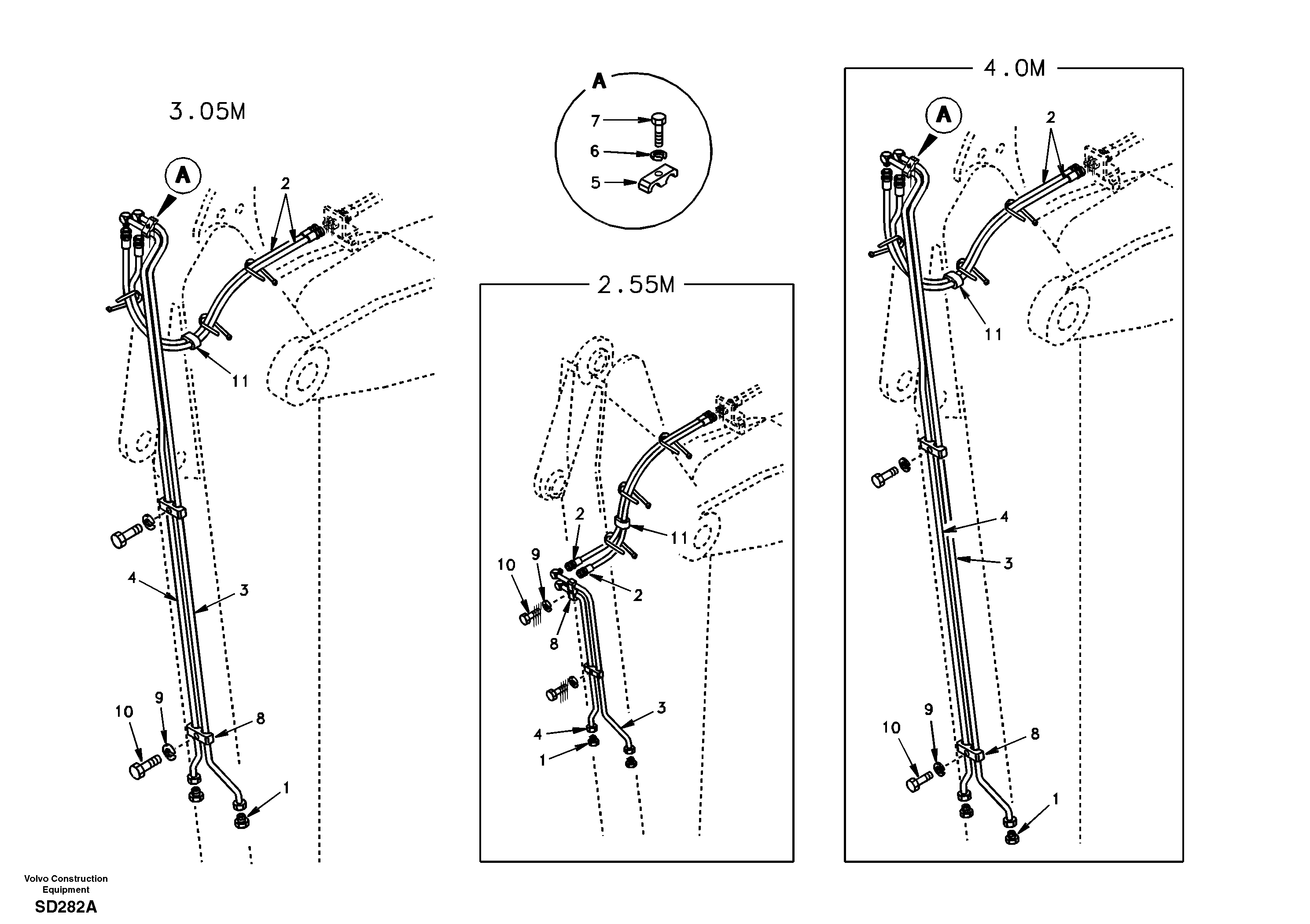 Rotator hydraulic, dipper arm — volvo parts diagram