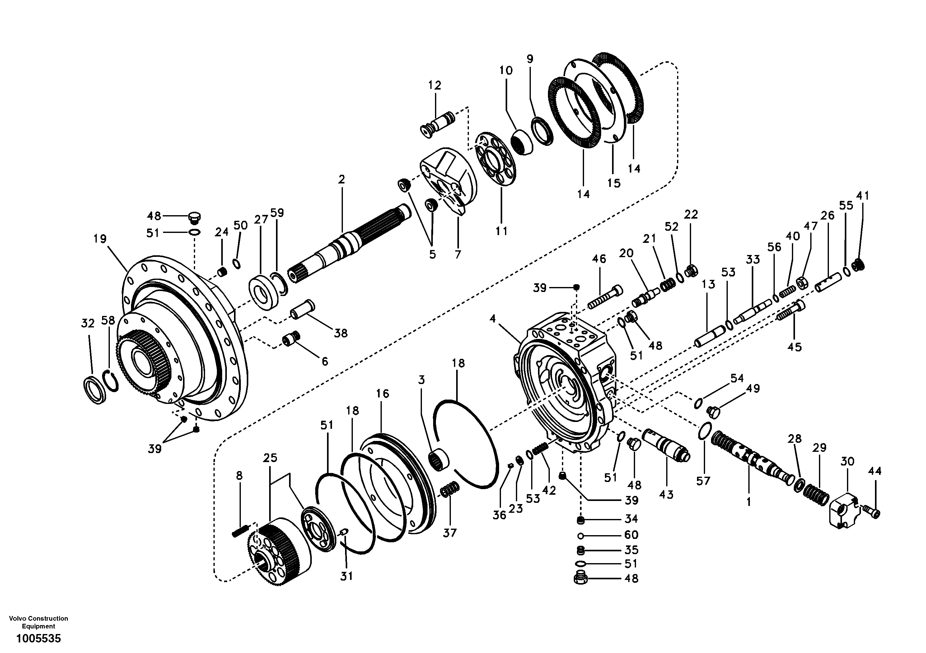 Travel motor — volvo parts diagram