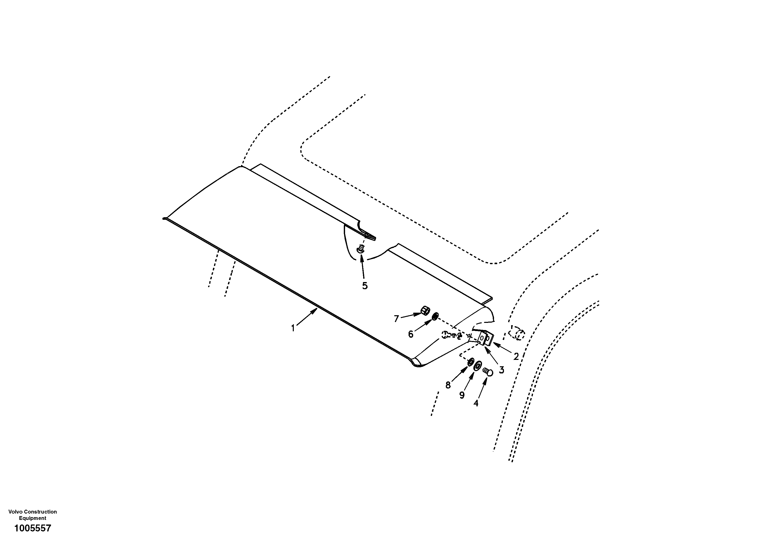 Rain visor, exterior equipment DG08G001 EUROPE,STD — volvo parts diagram