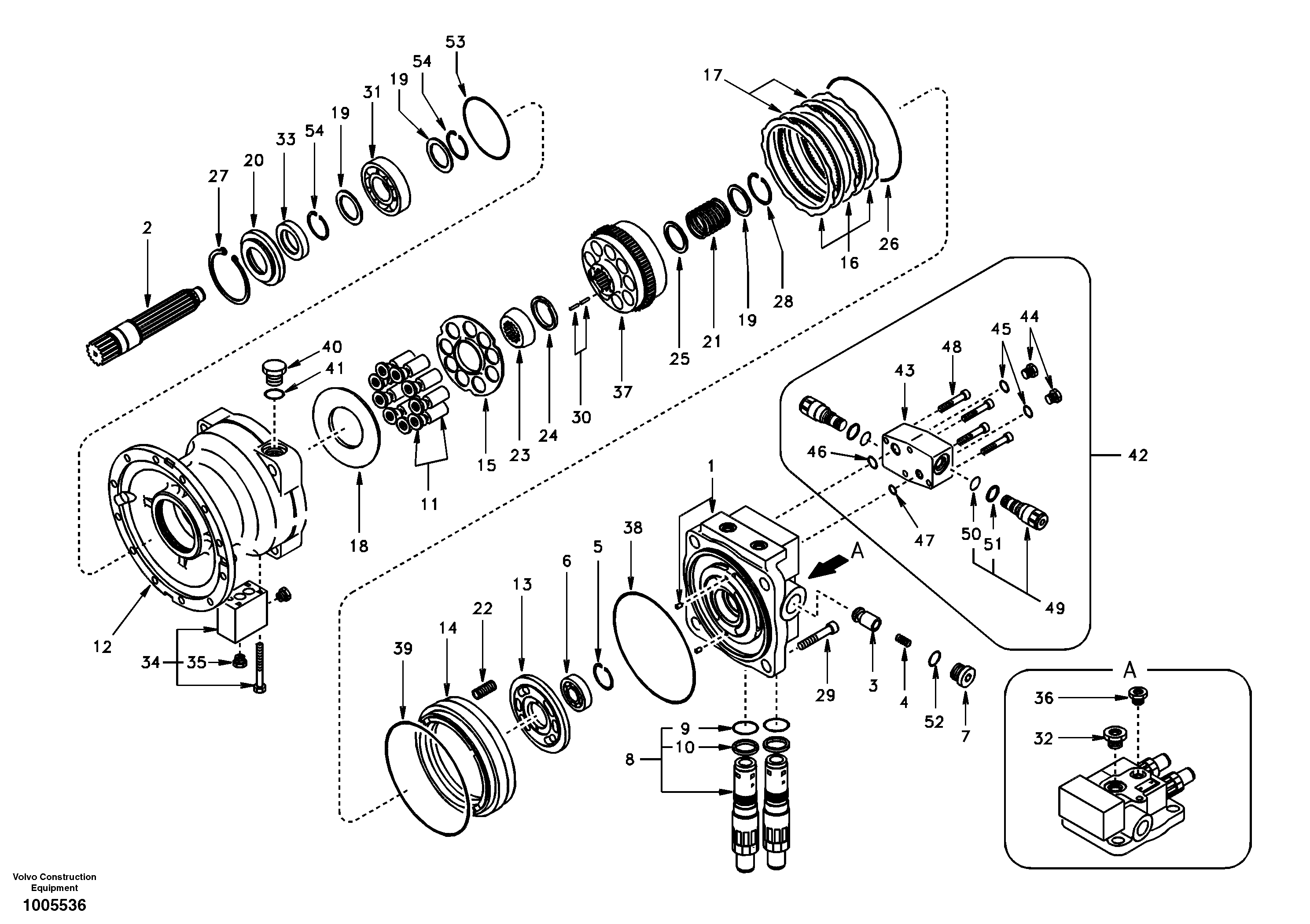 Swing motor — volvo parts diagram