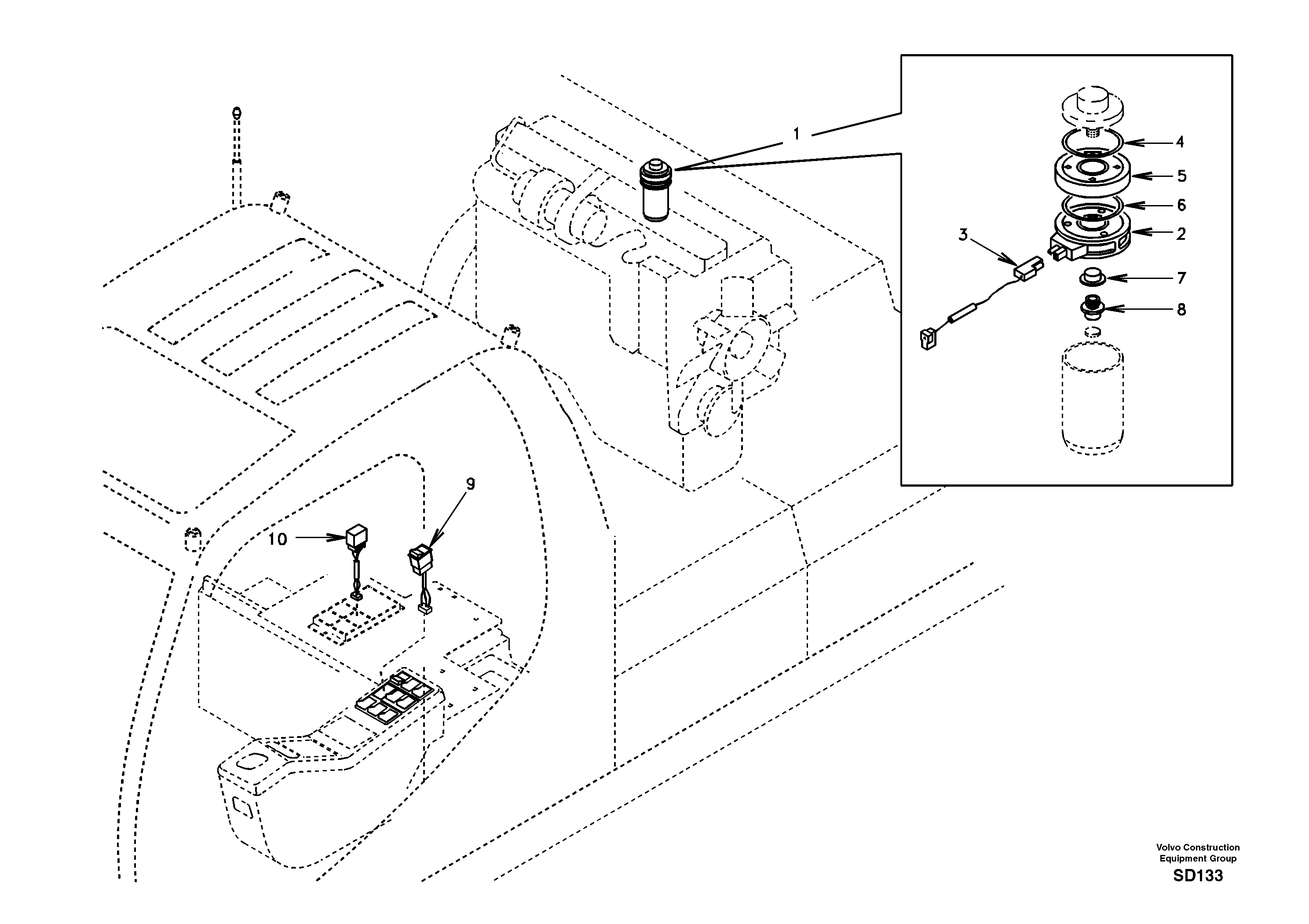 Fuel line, fuel heater — volvo parts diagram