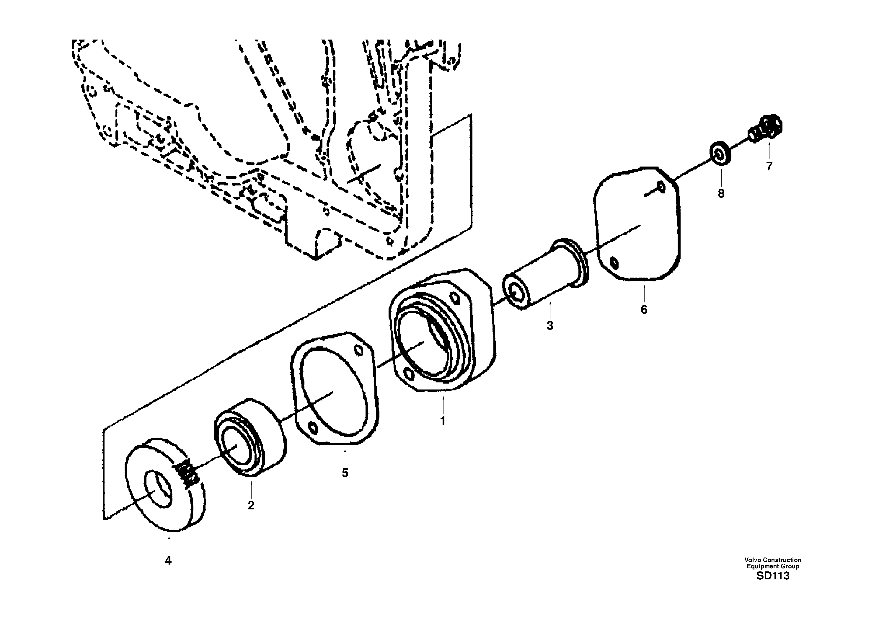 Pump drive power take-off — volvo parts diagram