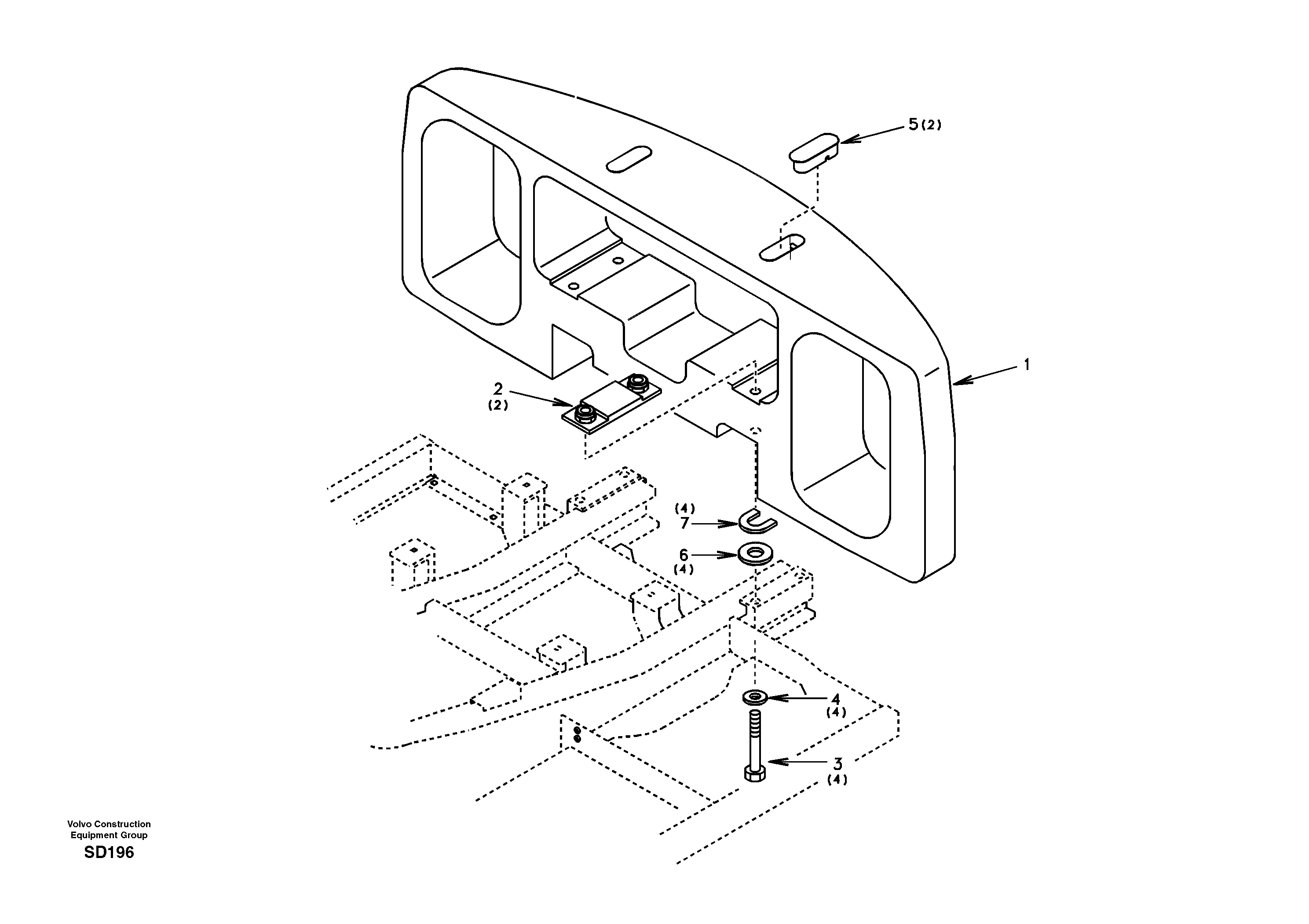Counterweights  SER NO 3001-3550 FOR KOREA — volvo parts diagram