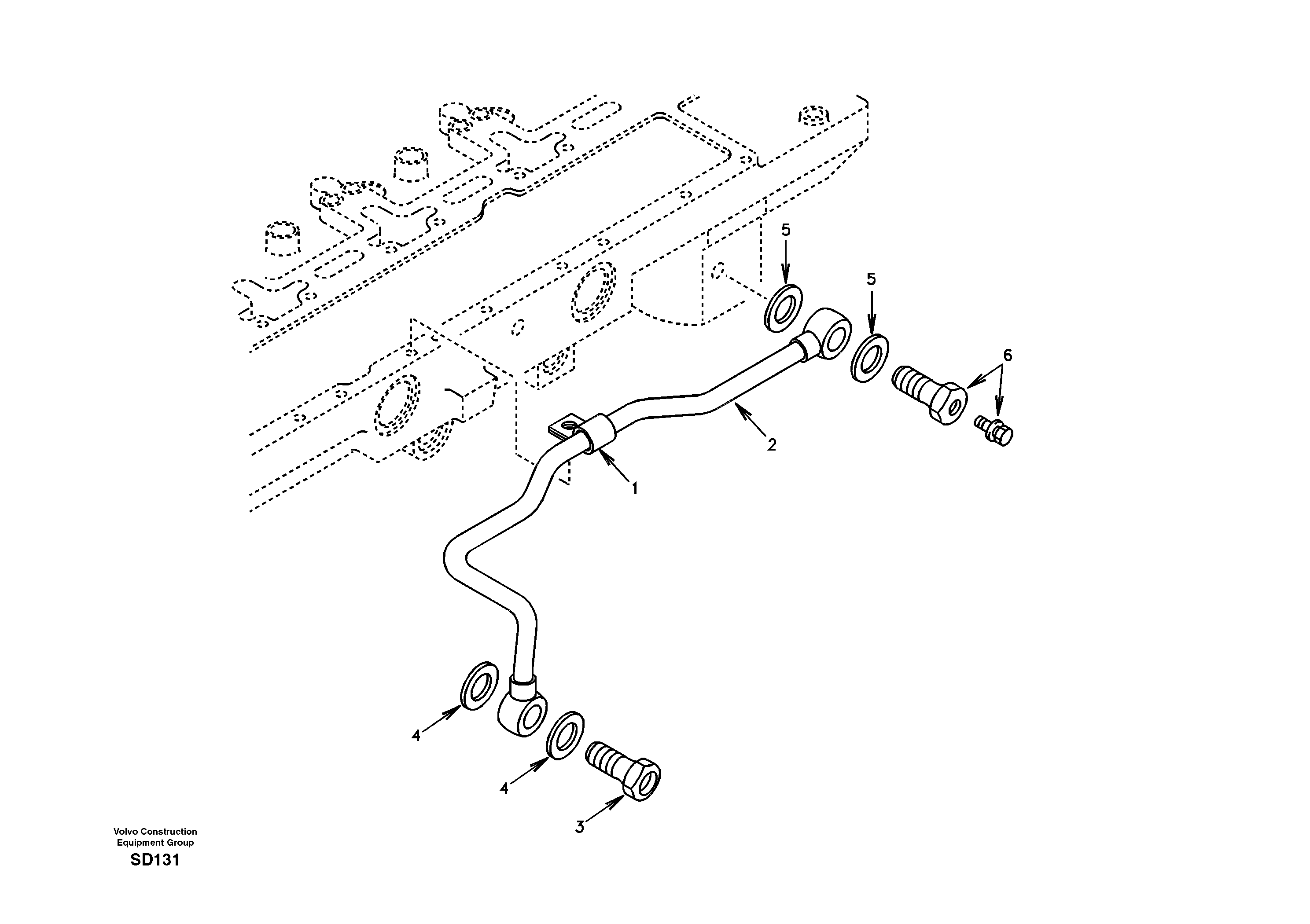 Fuel pipes, fuel injec.pump-fuel filter — volvo parts diagram