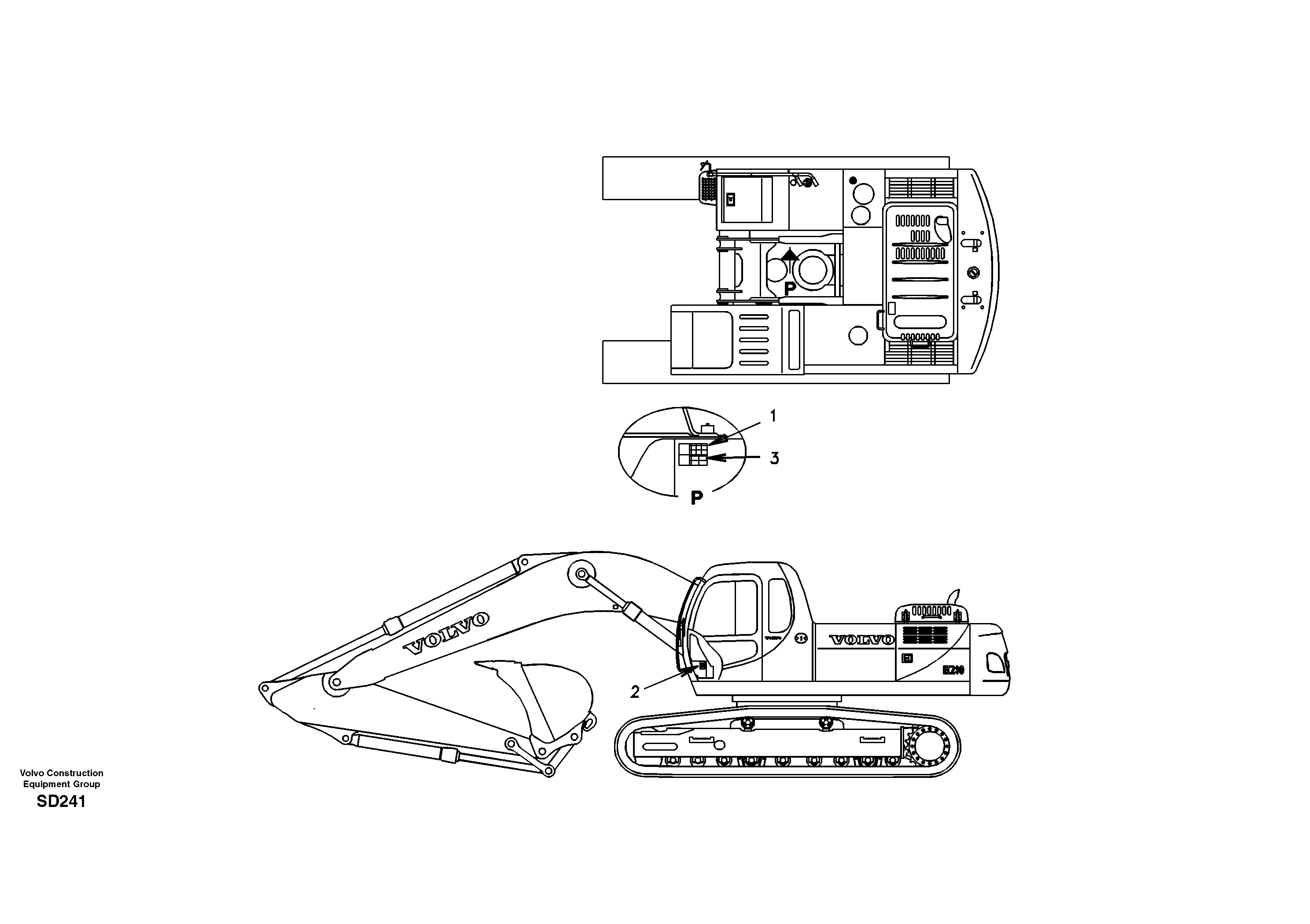 Decal, inner location — volvo parts diagram