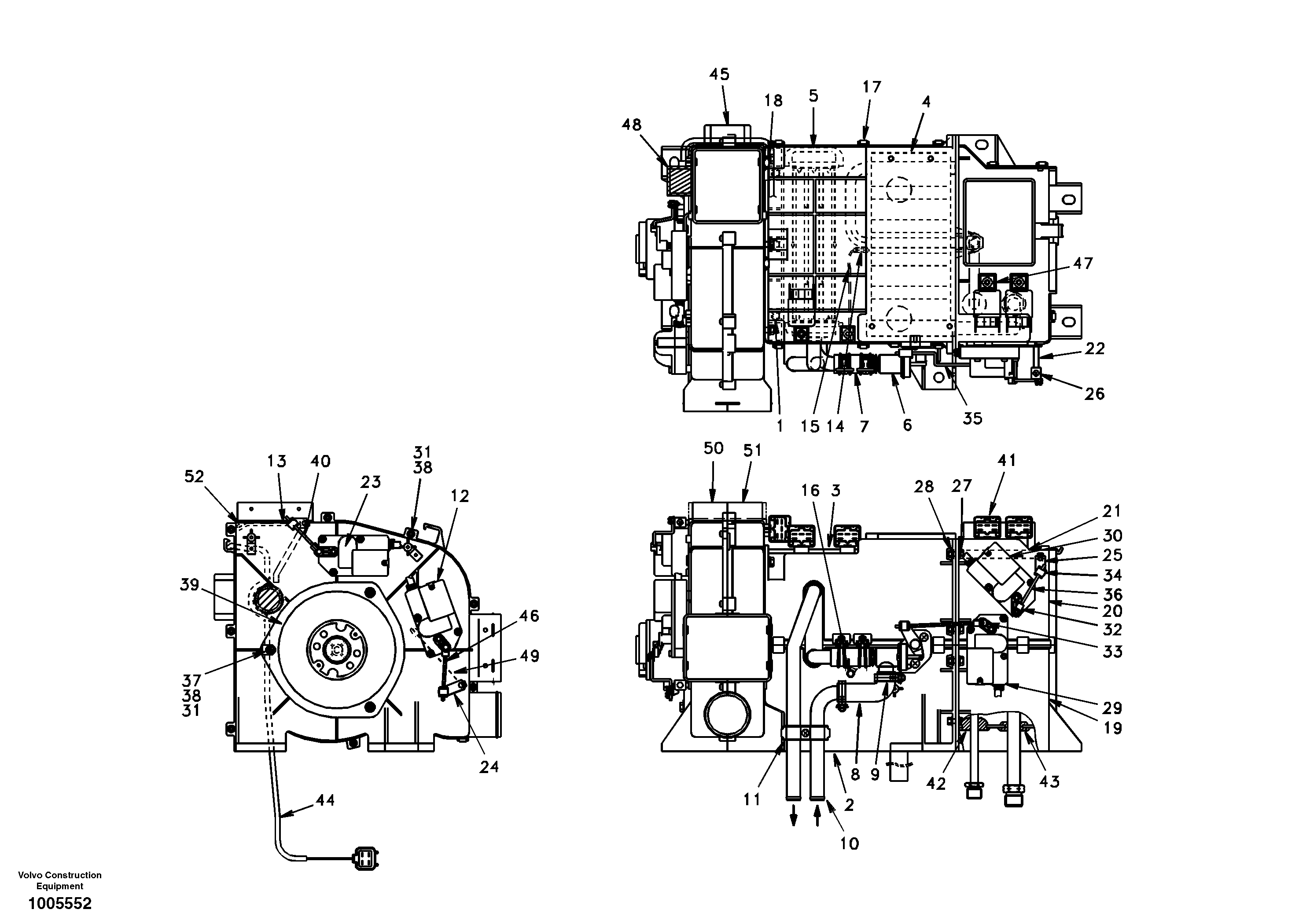 Air conditioning unit, cooling and heater — volvo parts diagram