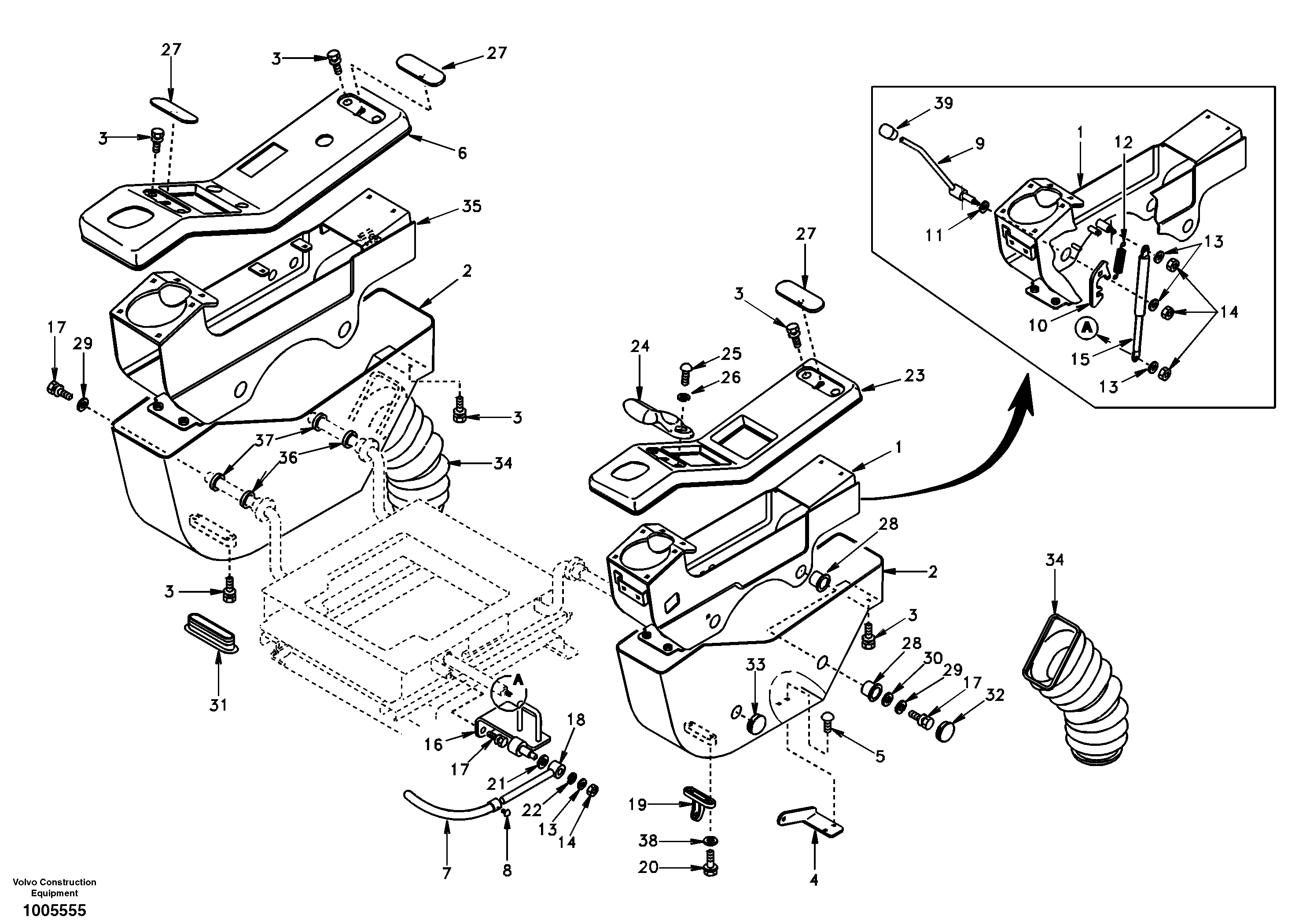 Instrument panel, control panel — volvo parts diagram