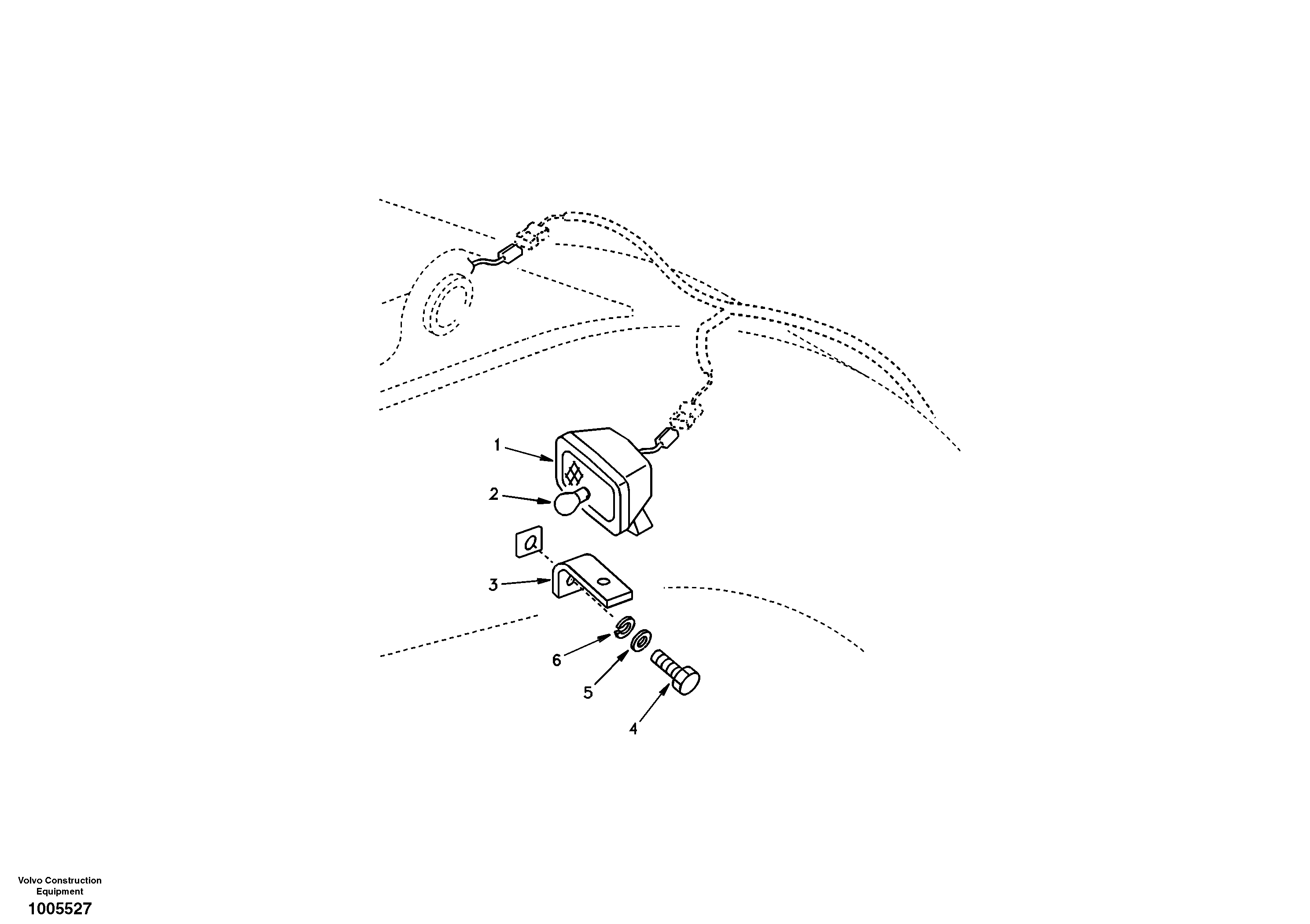 Working lamp on boom — volvo parts diagram
