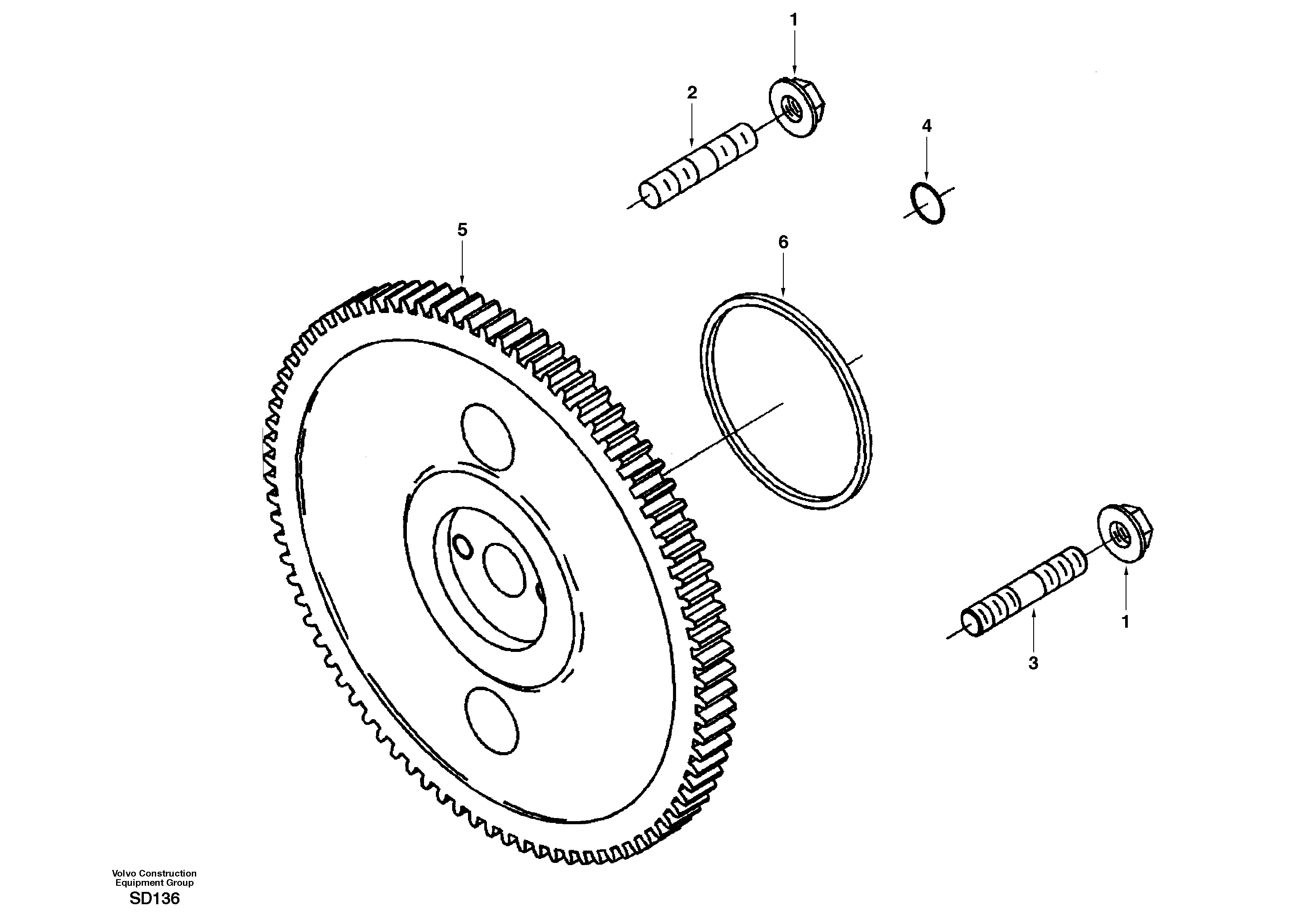 Drive for injection pump — volvo parts diagram