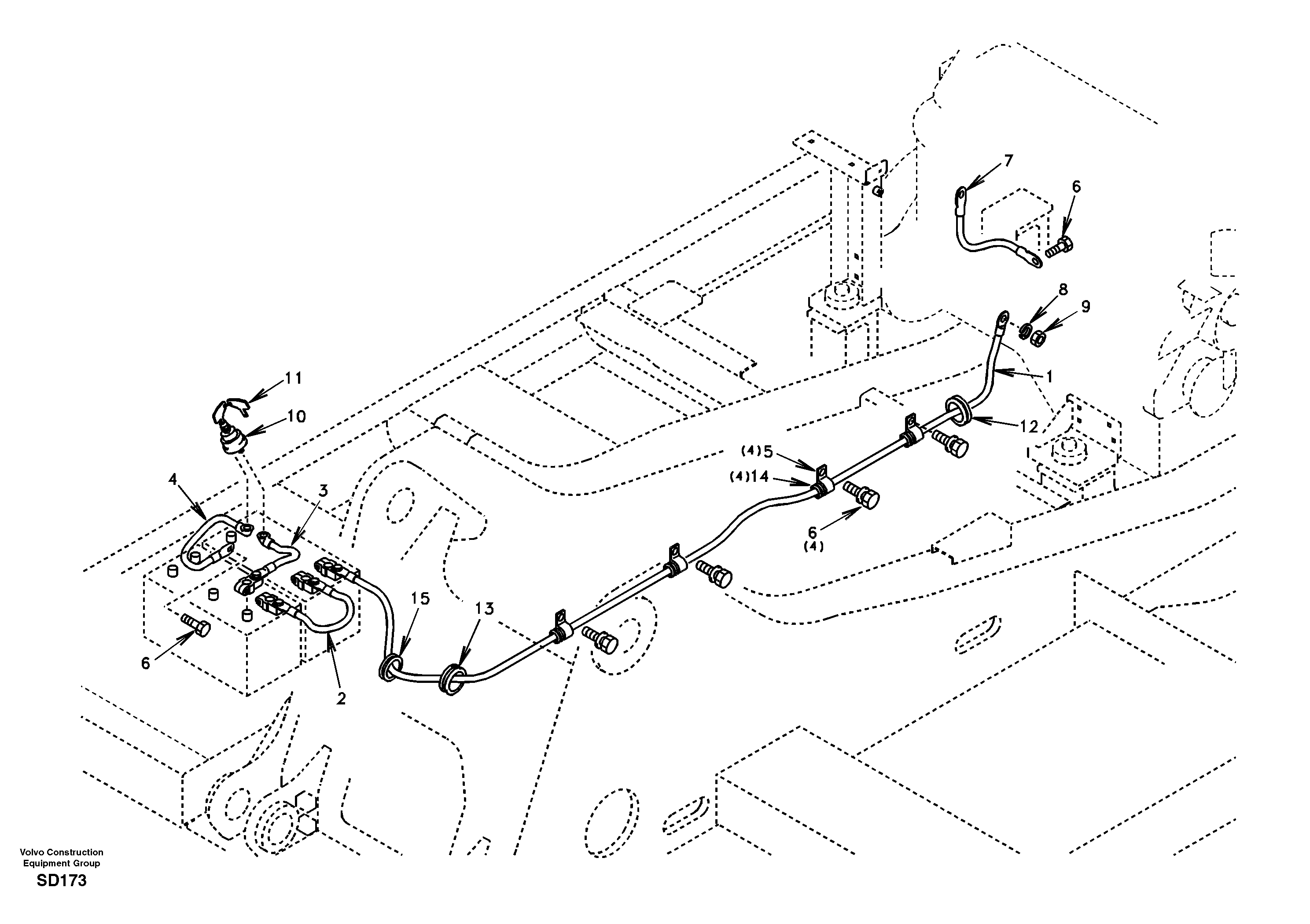 Cables, battery — volvo parts diagram
