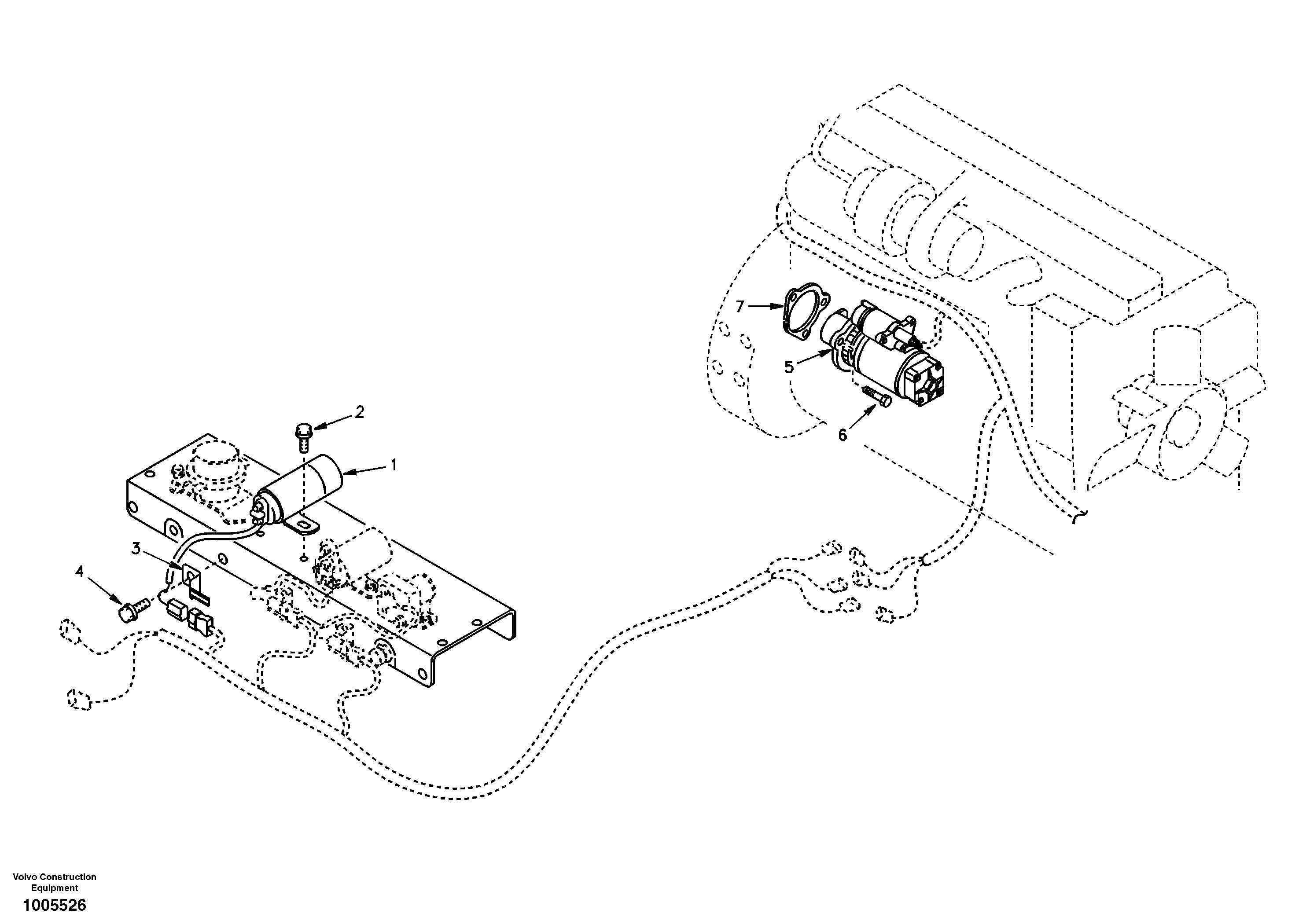 Starter motor, mounting DG04B002 STD (EXCL TROPICAL ZONE) — volvo parts diagram
