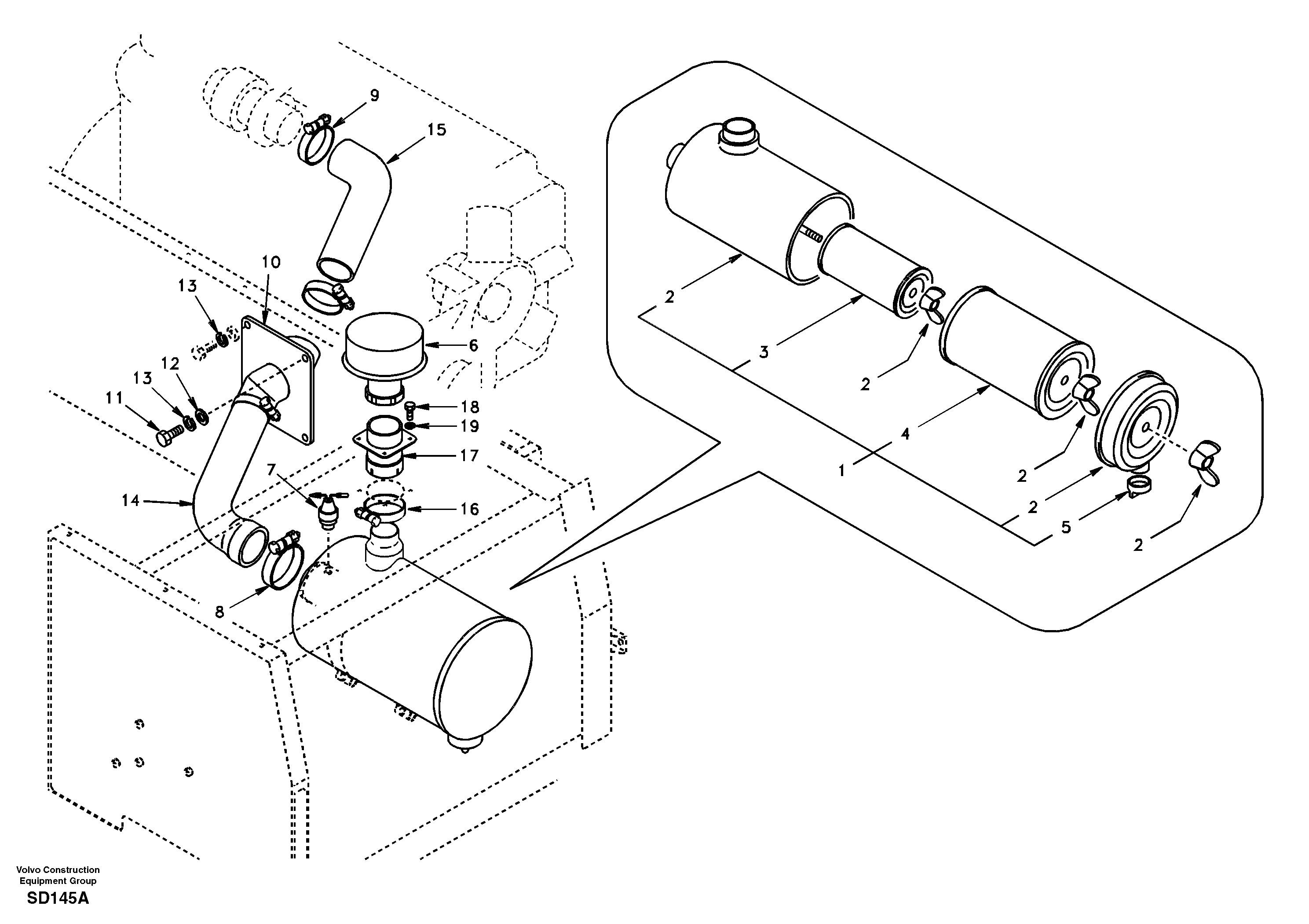 Inlet system, pre-cleaner — volvo parts diagram