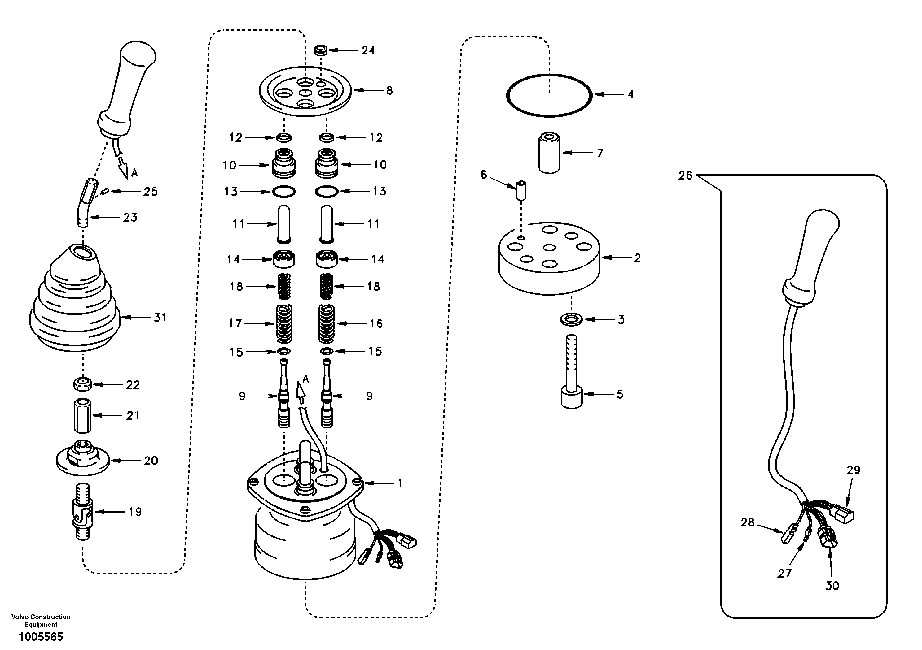 Servo system, remote control valve — volvo parts diagram