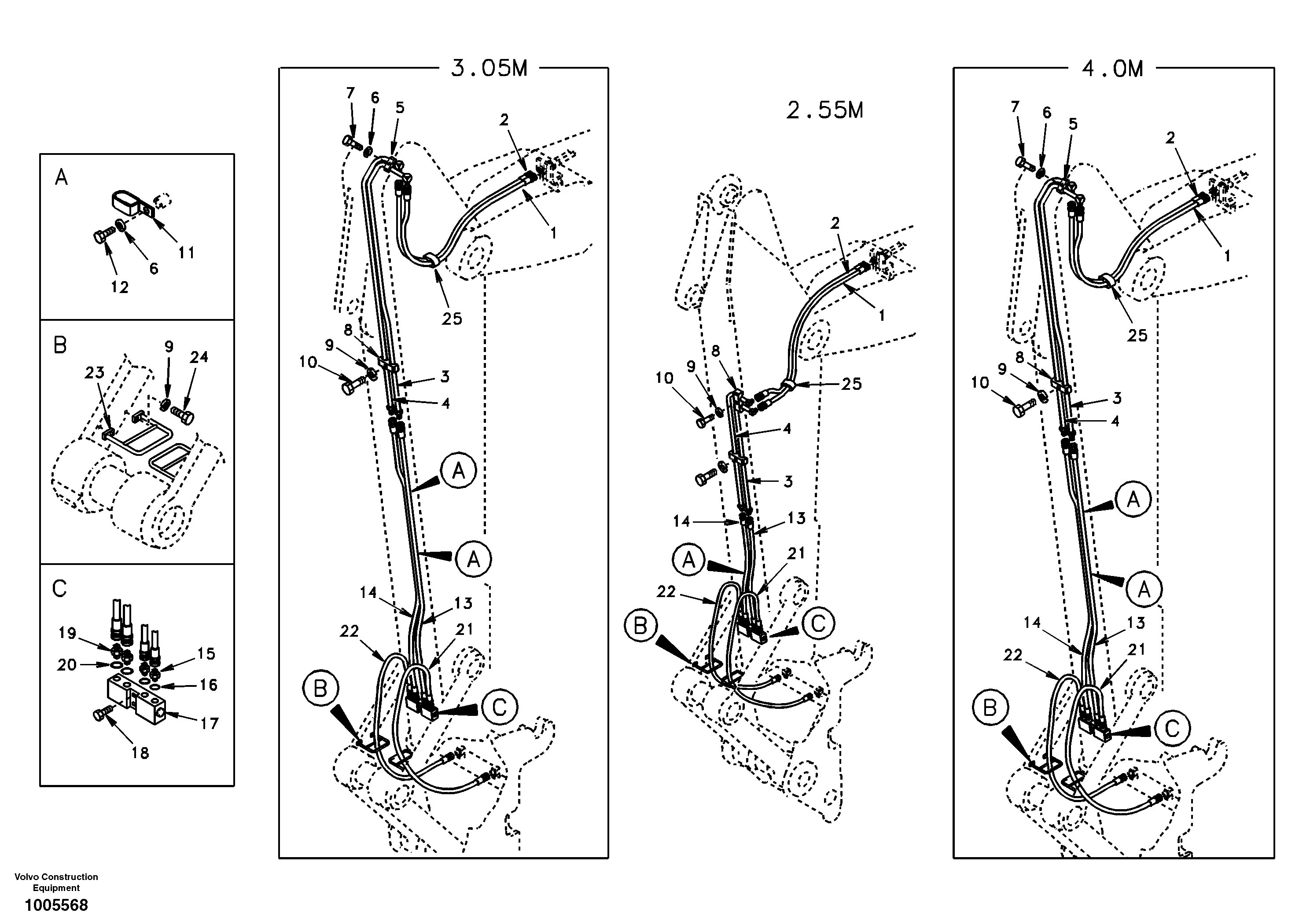 Quickfit hydraulic, dipper arm  DG20D002 USA/EUROPE,STD — volvo parts diagram