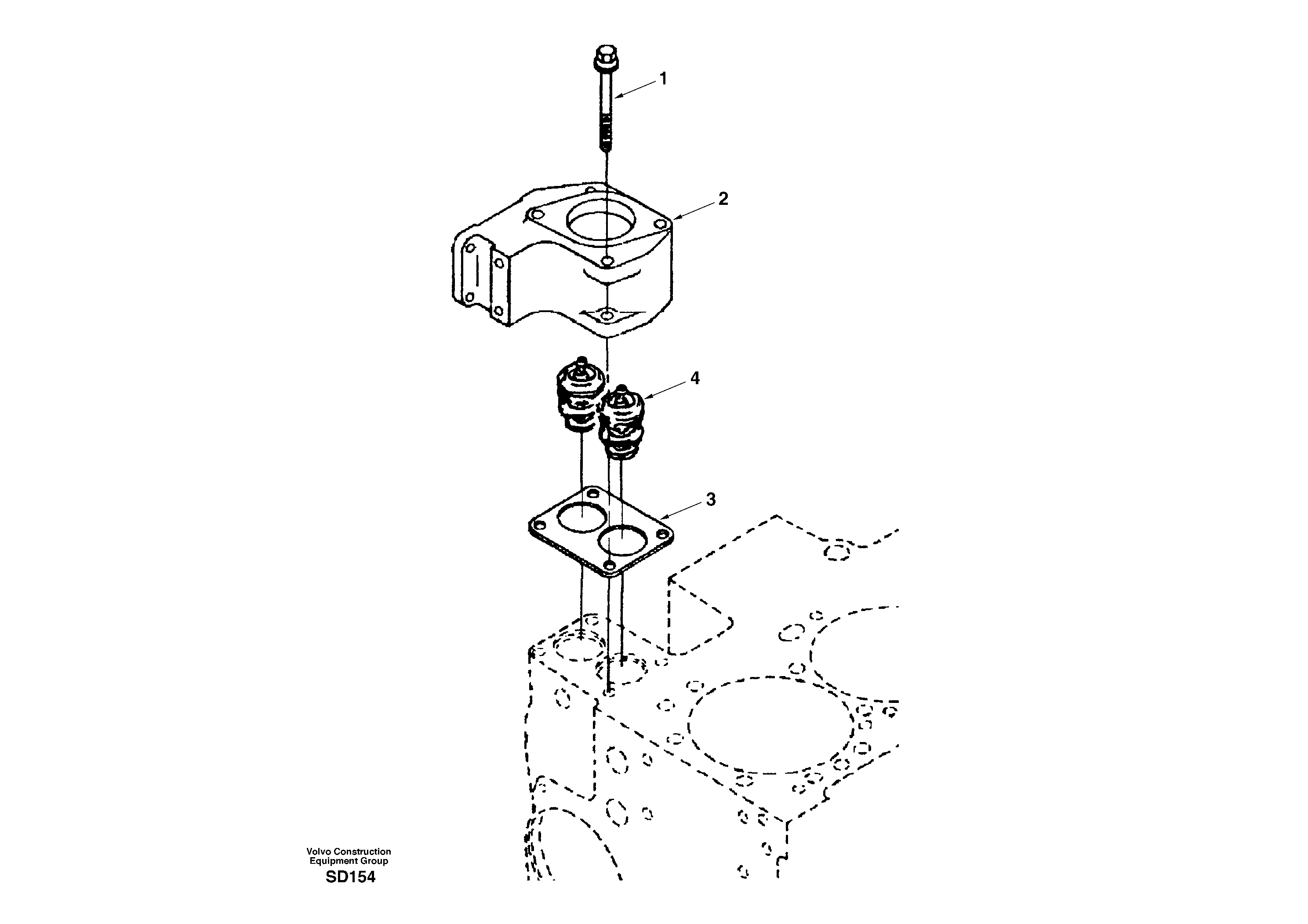Thermostat housing — volvo parts diagram
