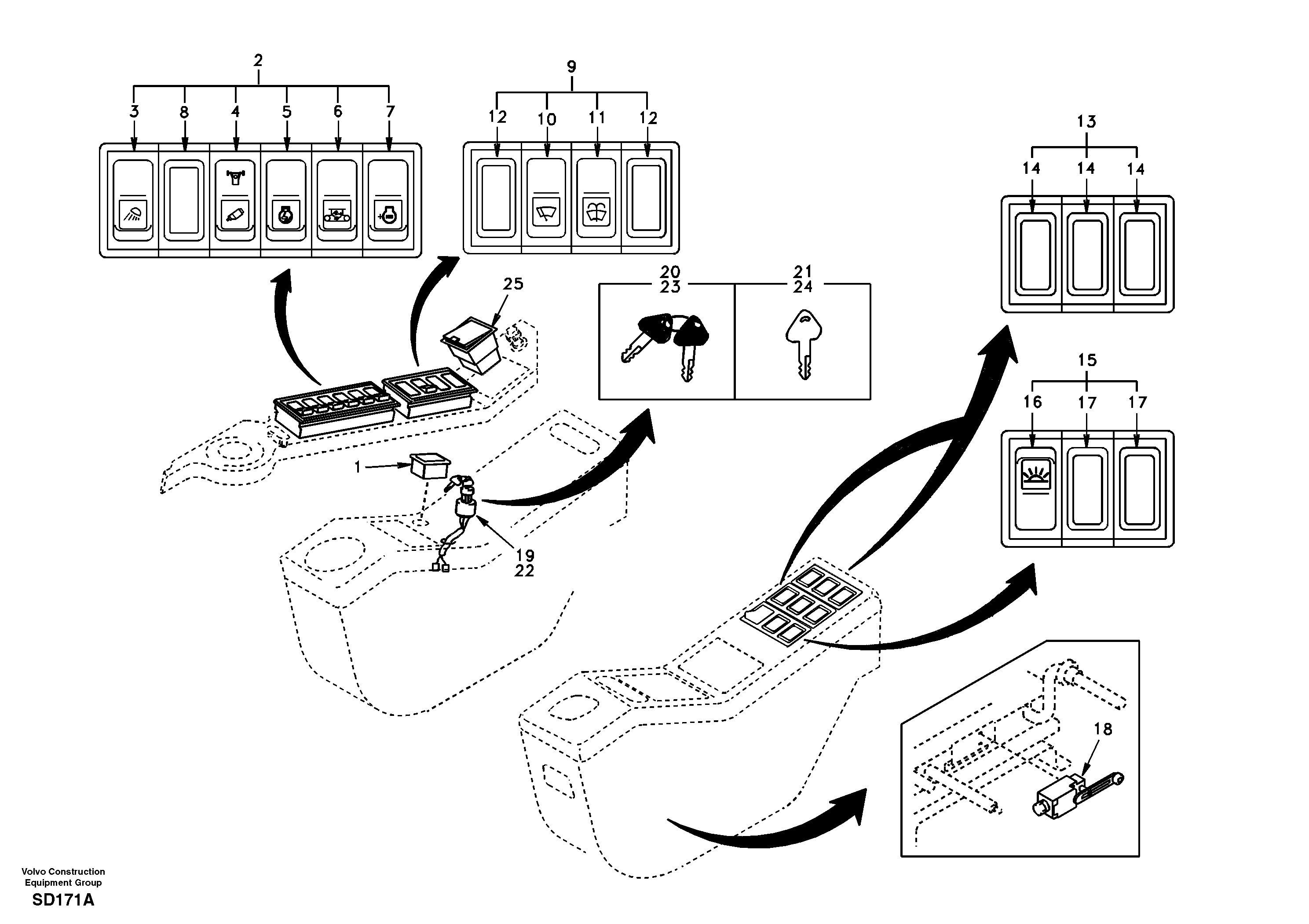 Switch — volvo parts diagram