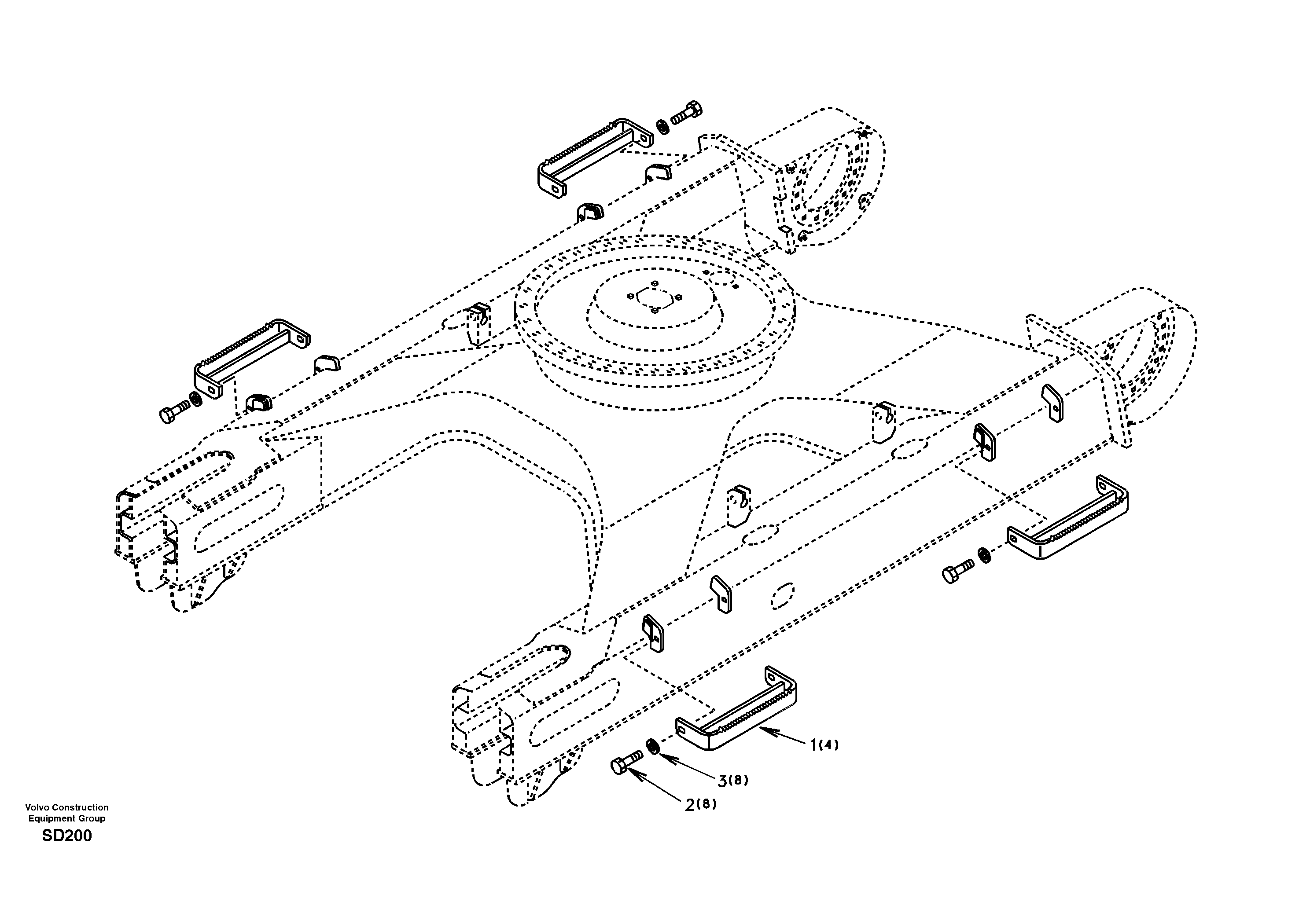 Foot step  DG16D001 AND DG16D003 EUROPE/S.AMERICA,OPT — volvo parts diagram