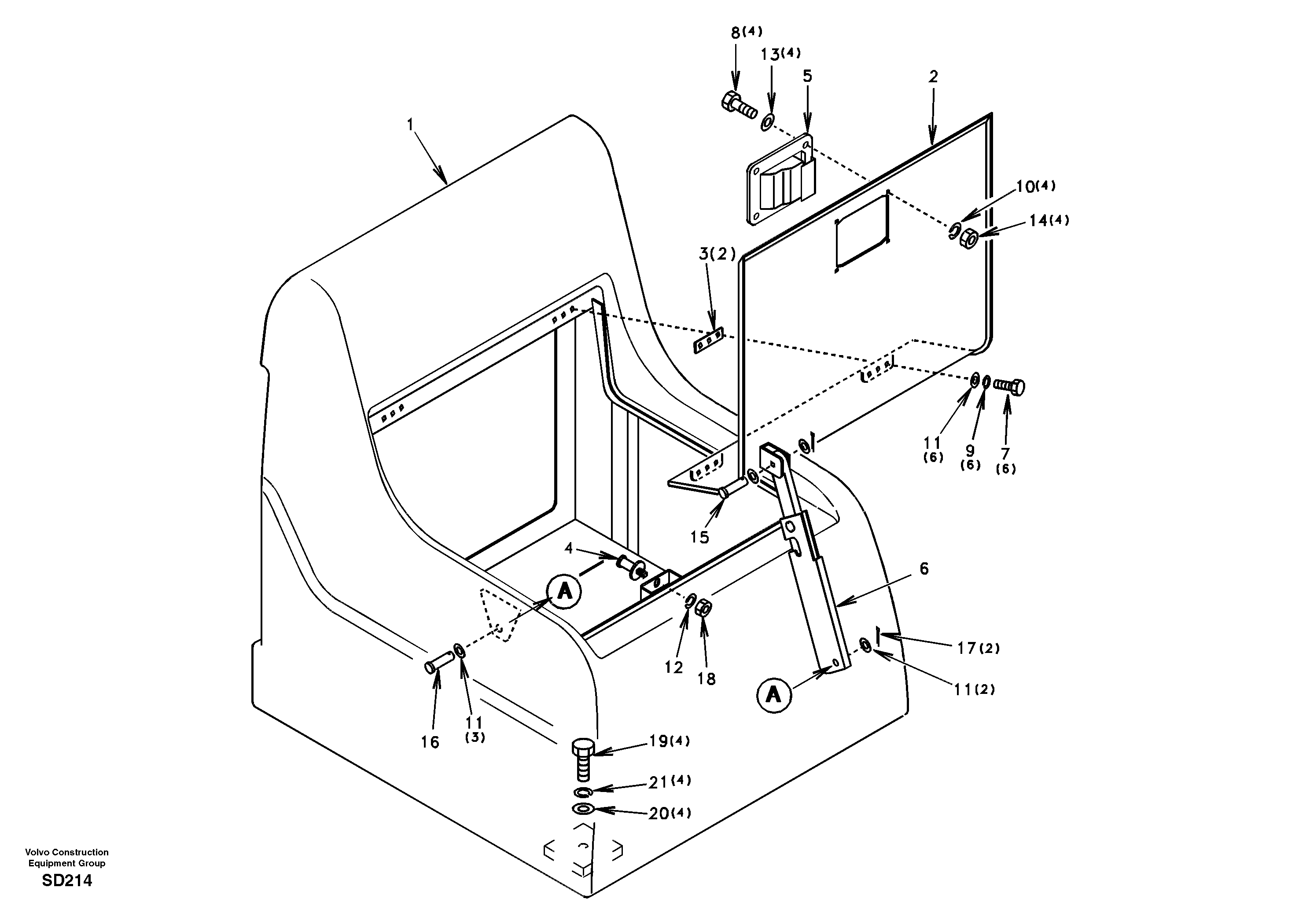 Tool box, cowl — volvo parts diagram