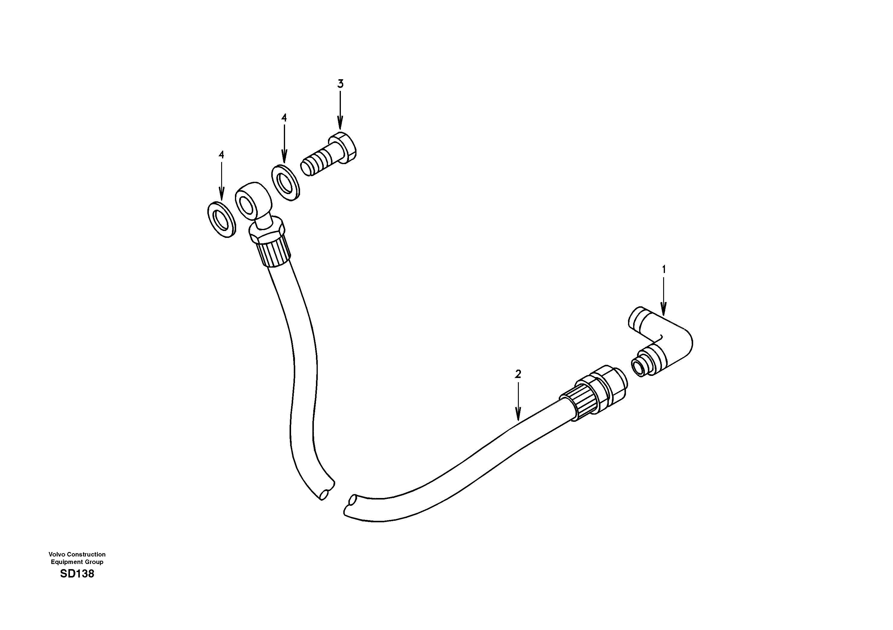 Fuel pipe - Fuel injection pump supply — volvo parts diagram