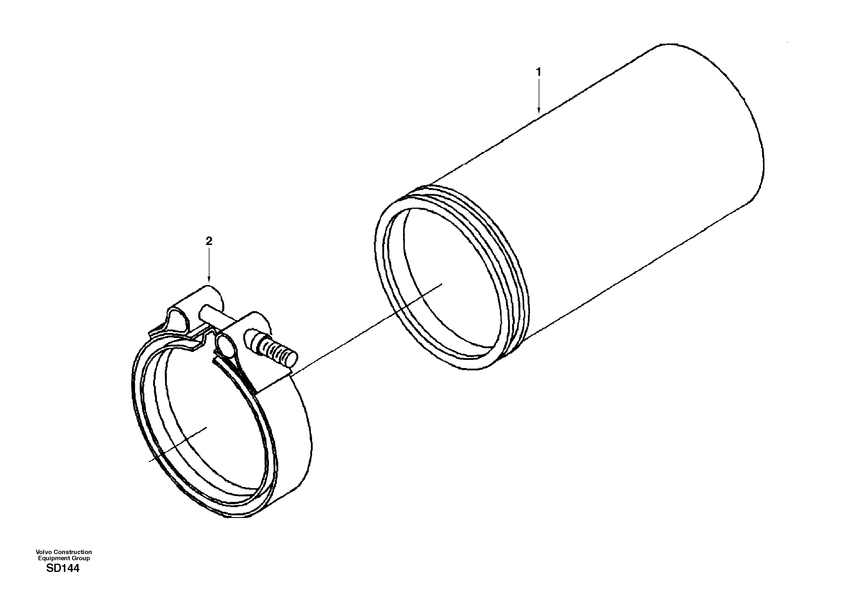 Exhaust connection — volvo parts diagram