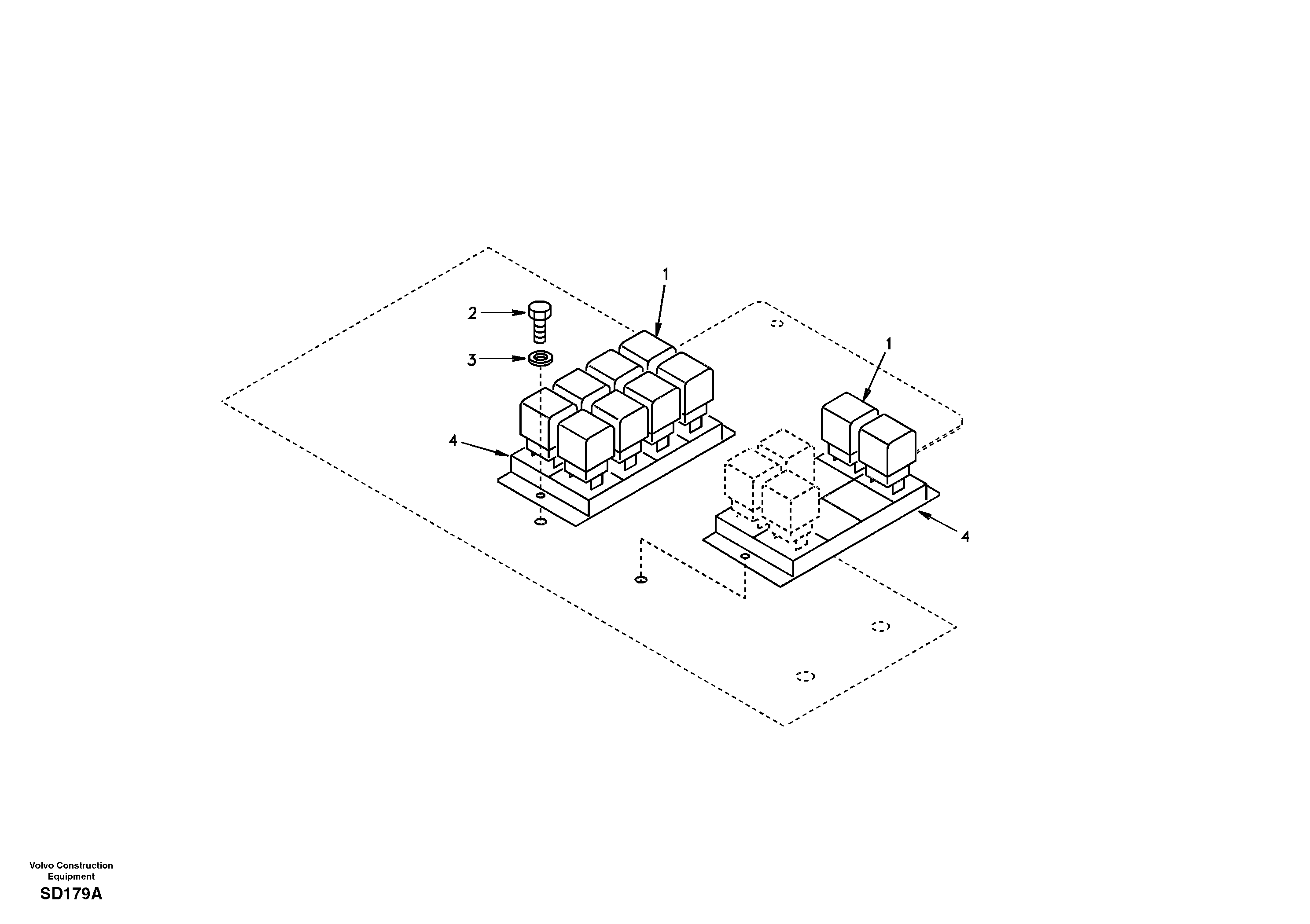Electrical relay DG20B001 USA/EUROPE,STD — volvo parts diagram