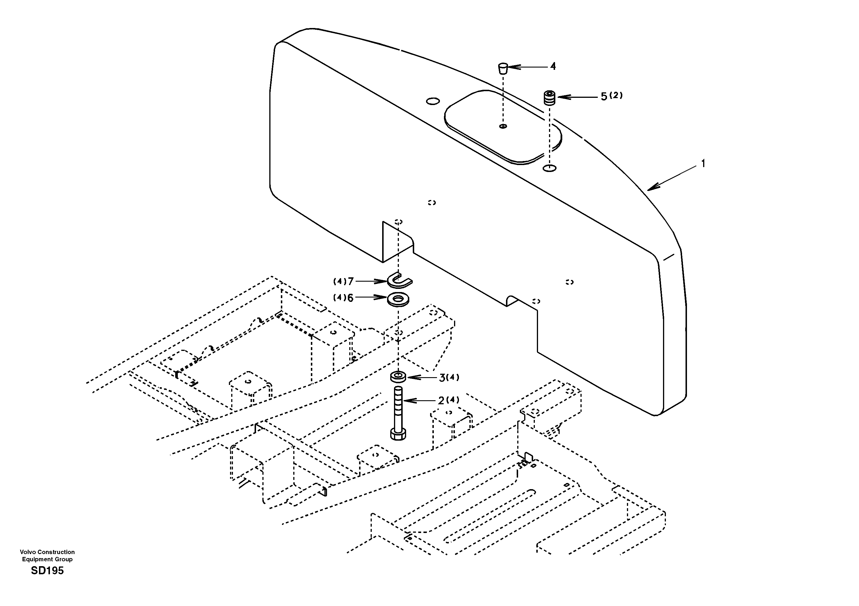 Counterweights  DG13A004 AUSTRALIA/E.ASIA/KOREA,OPT — volvo parts diagram