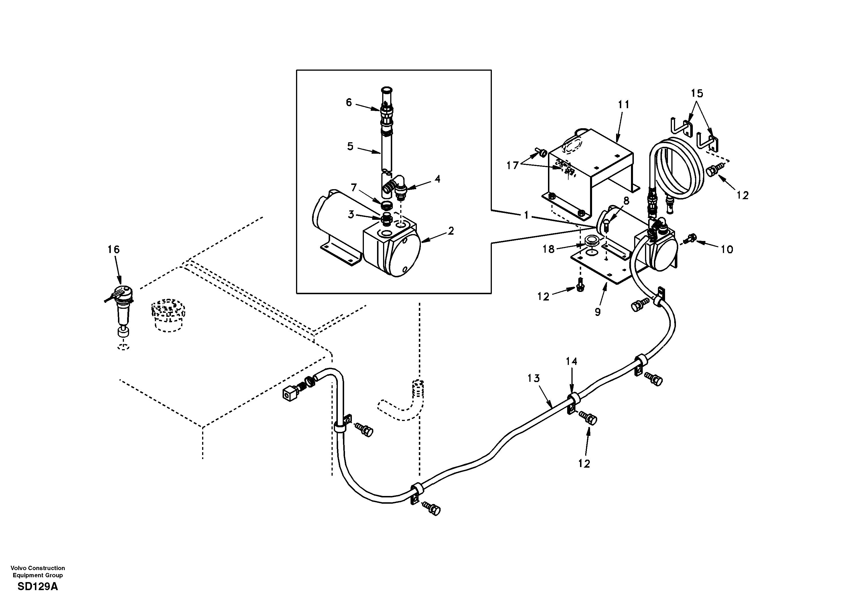 Fuel filling pump  DG04J002 ROW INCLUDING KOREA,STD — volvo parts diagram