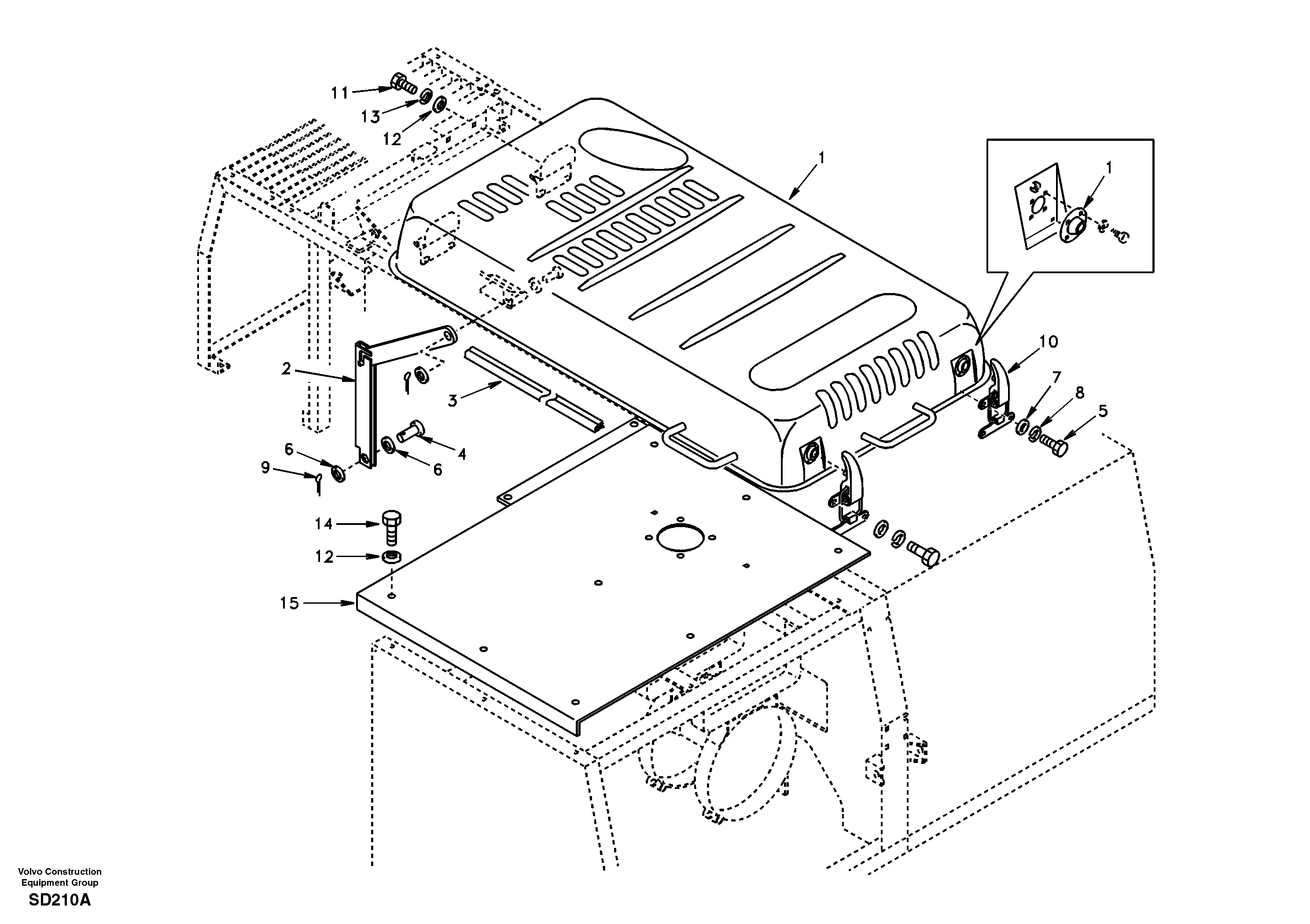 Cowl frame, cover and hood DG10F001 OPT (EXCL AUSTRALIA/E.ASIA) — volvo parts diagram