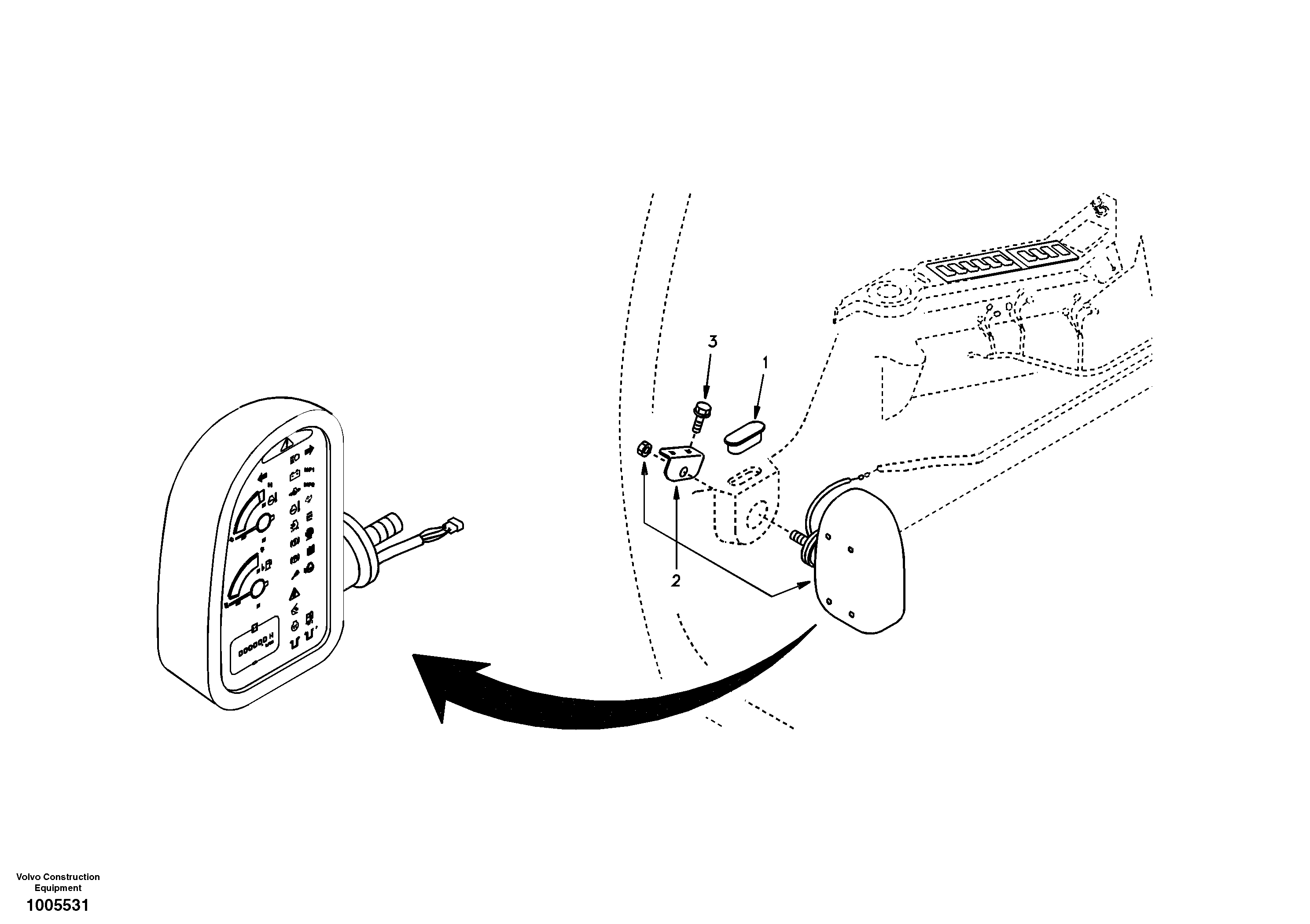 Instrument panel, warning unit and information unit — volvo parts diagram