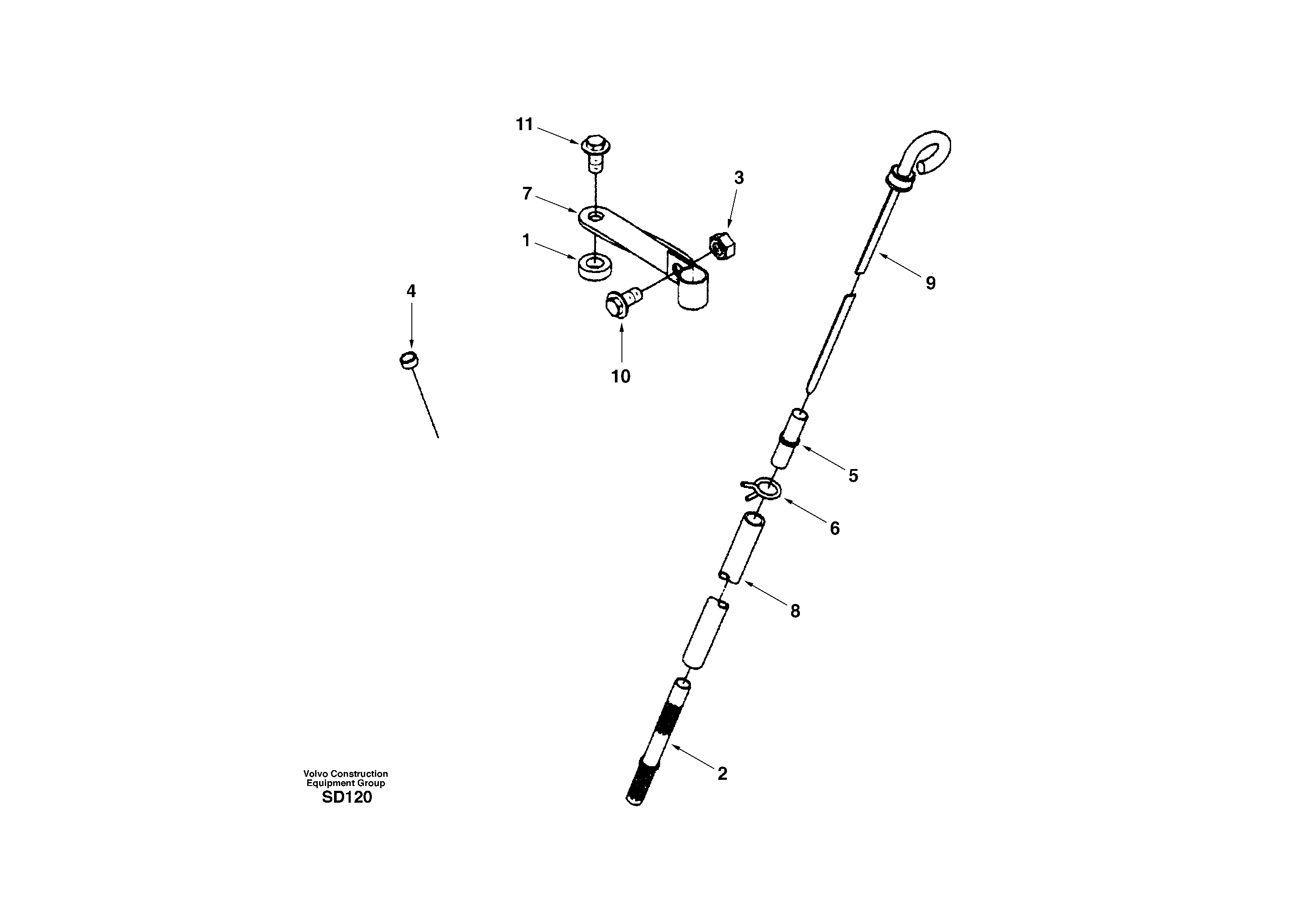 Oil dipstick — volvo parts diagram